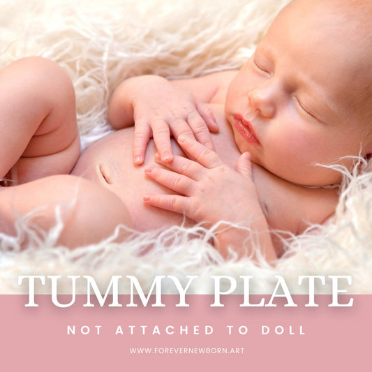 Tummy Plate for your reborn baby. *Purchase of a custom baby is REQUIRED. *Add-On Item