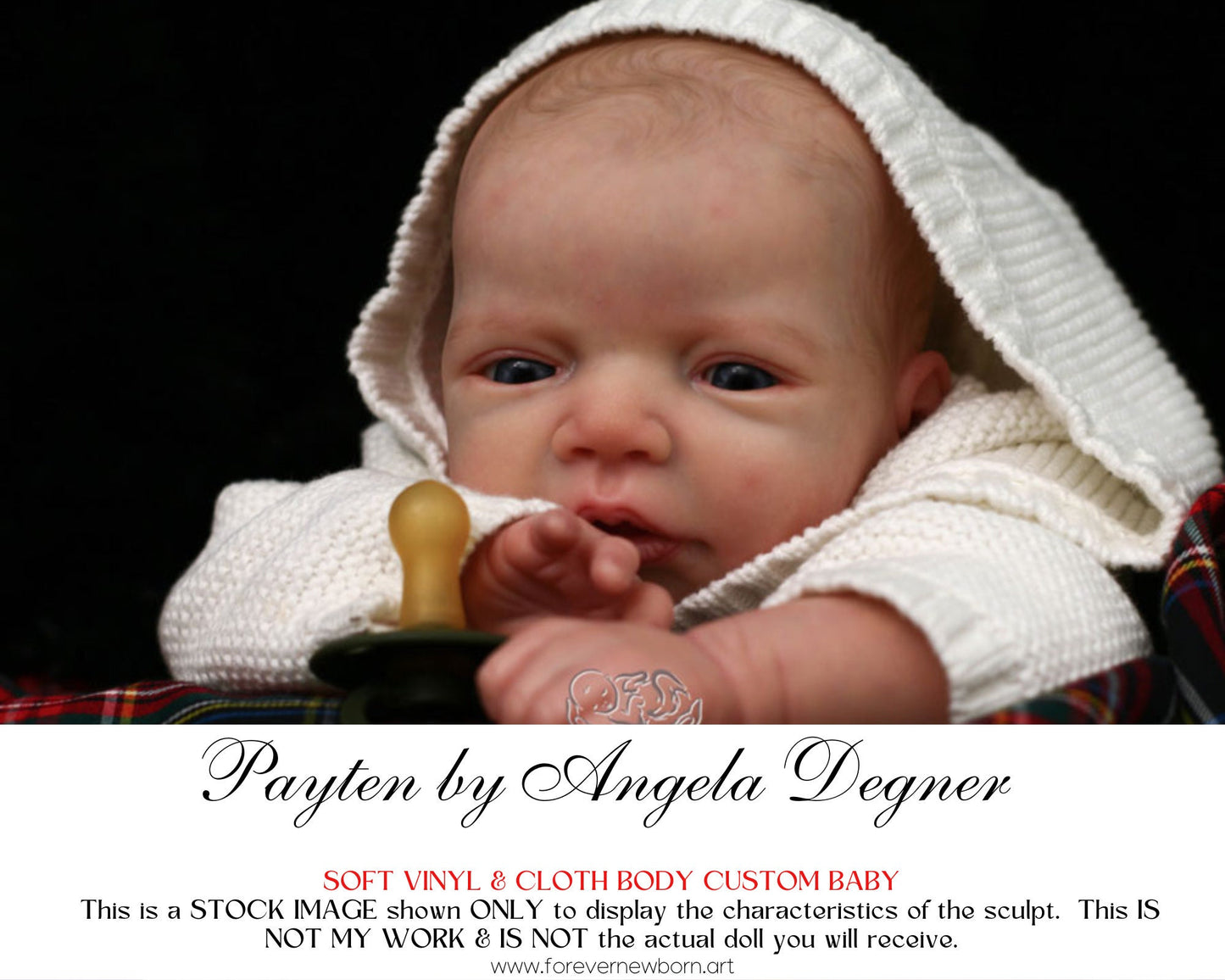 Free Baby Offer ~ Reborn Doll Sale ~ Custom Baby Payten by Angela Degner (20"+ Full Limbs)