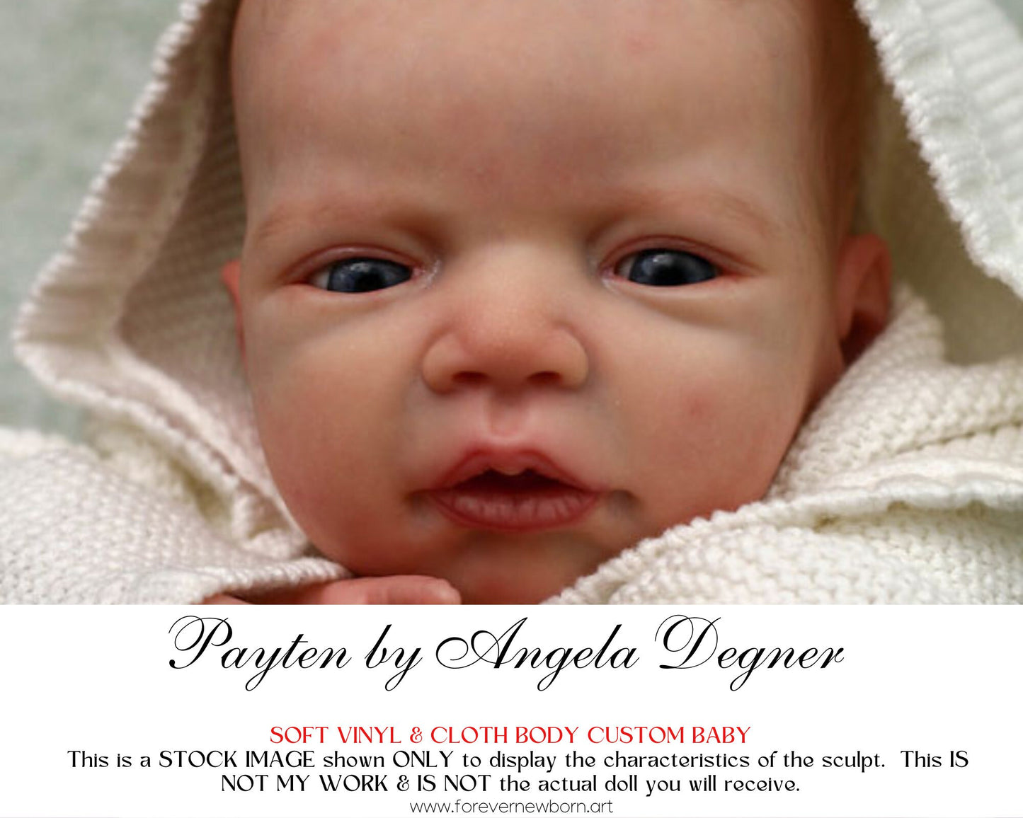 Free Baby Offer ~ Reborn Doll Sale ~ Custom Baby Payten by Angela Degner (20"+ Full Limbs)