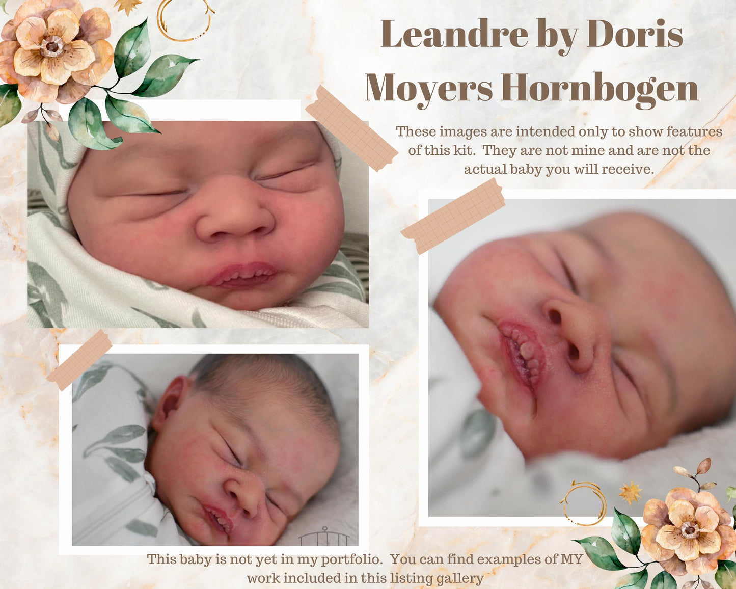 Amazing Hyper-Realistic Reborn Custom Doll Leandre by Doris Moyers Hornbogen (20"+Full Limbs)