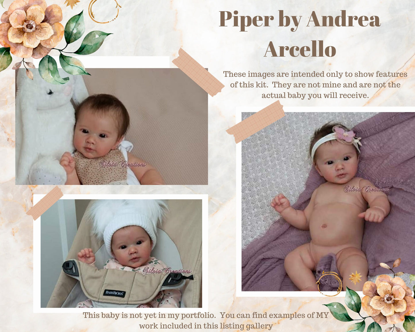 Free Baby Offer ~ Reborn Doll Sale ~ Custom Baby Piper by Andrea Arcello (20"+ Full Limbs) Preorder starts March 15th