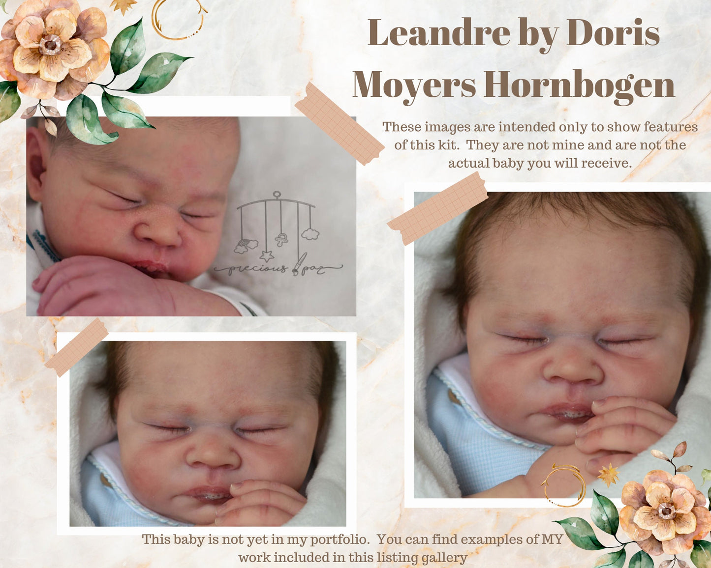 Amazing Hyper-Realistic Reborn Custom Doll Leandre by Doris Moyers Hornbogen (20"+Full Limbs)