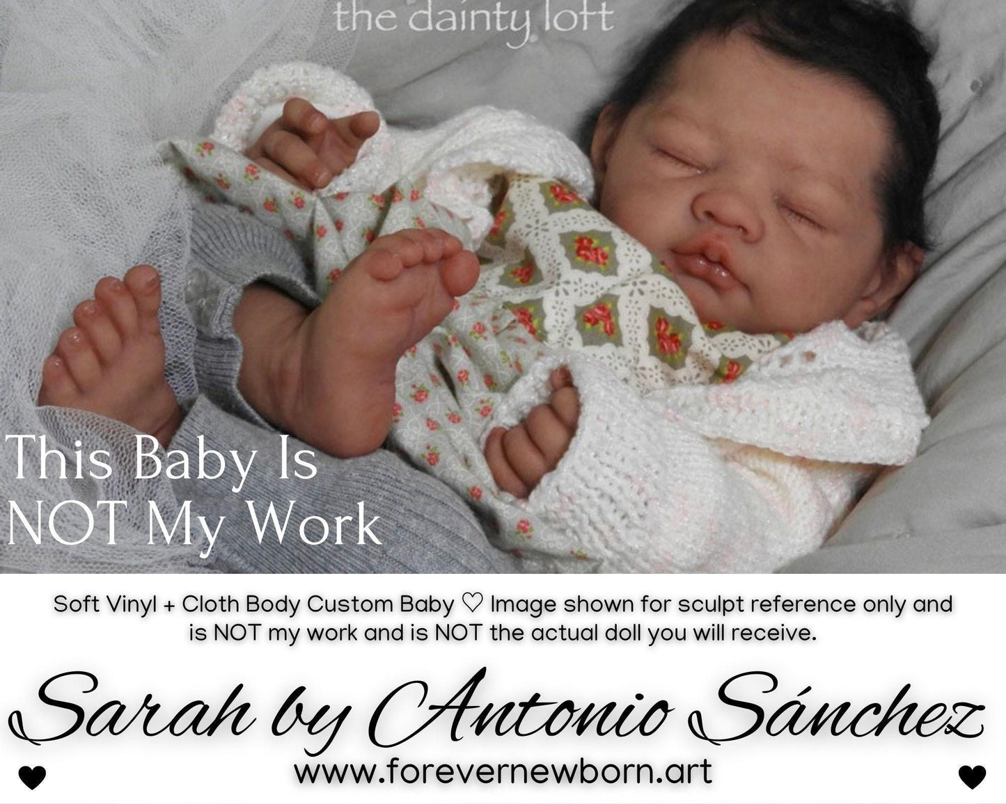 Sarah by Antonio Sánchez (21"+ Full Limbs) with cloth body. Extended Processing Time May Be Required. ASK FIRST!