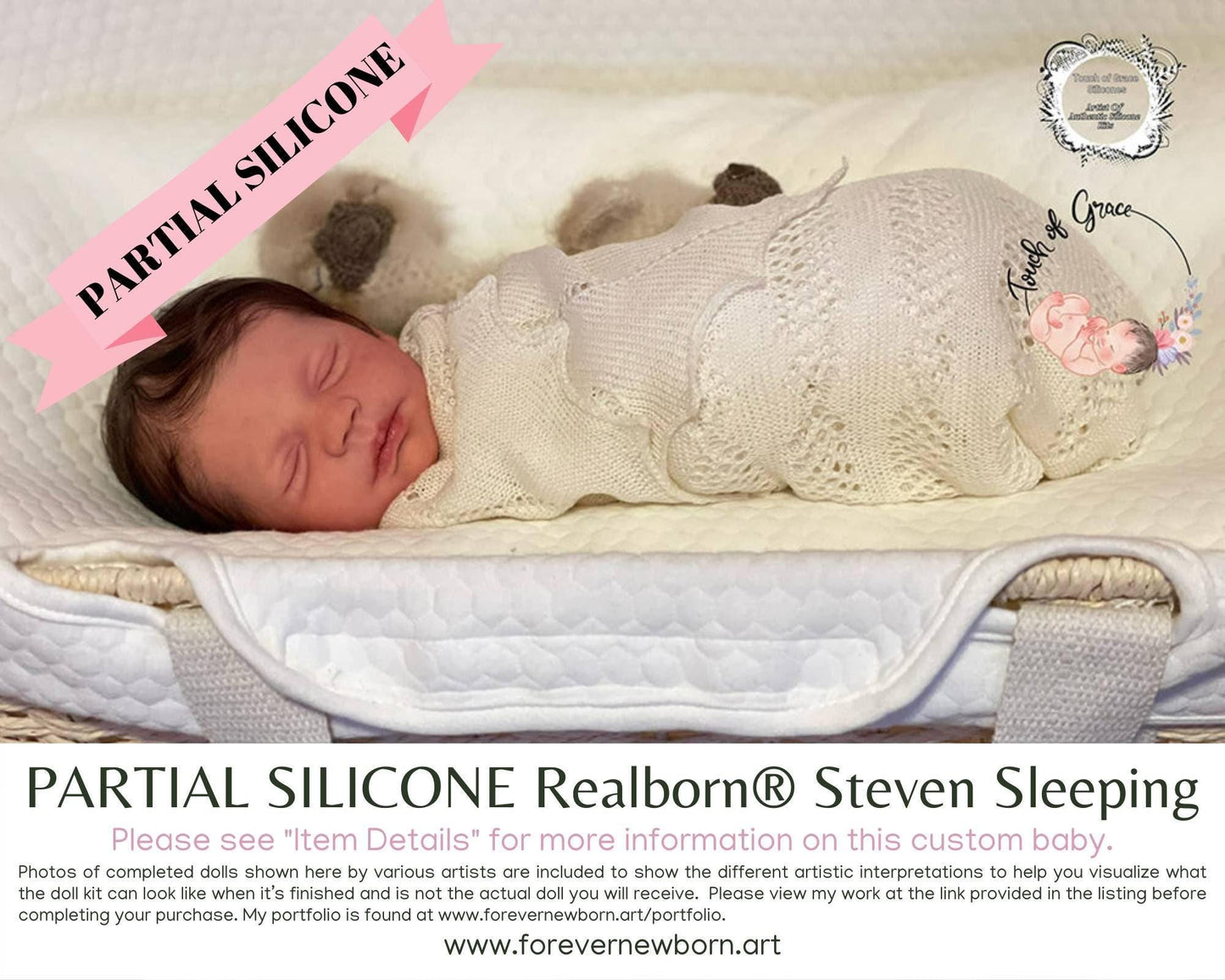 Realborn® Steven Sleeping (18.5"+ Full Limbs) with cloth body. Extended Processing Time May Be Required. ASK FIRST!