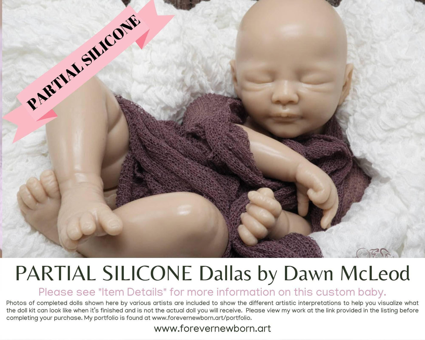 Dallas by Dawn McLeod (21"+ Full Limbs) with cloth body. Extended Processing Time May Be Required. ASK FIRST!