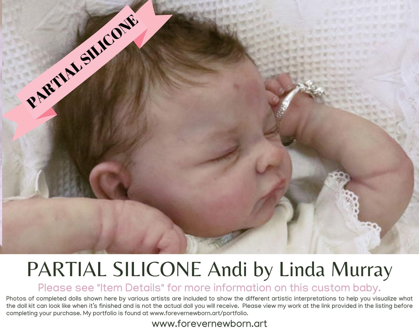 Andi by Linda Murray (20"+ 3/4 Limbs) with cloth body. Extended Processing Time May Be Required. ASK FIRST!