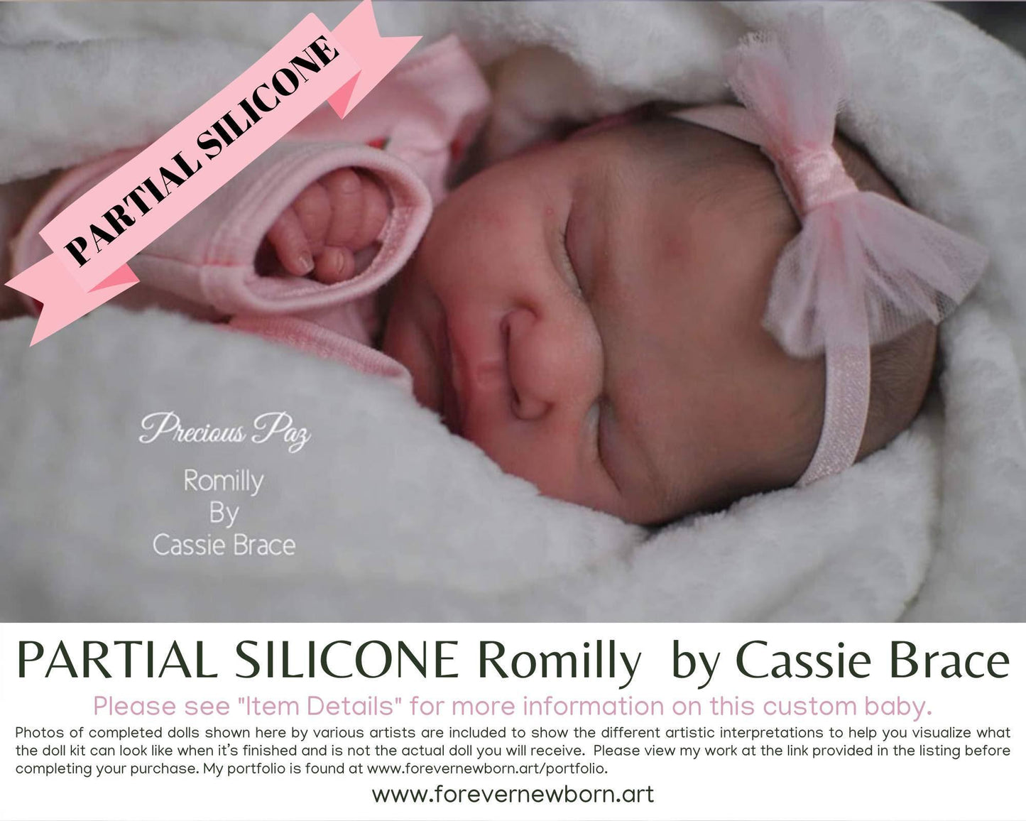 Romilly by Cassie Brace (18"+ Full Limbs) with cloth body. Extended Processing Time May Be Required. ASK FIRST!