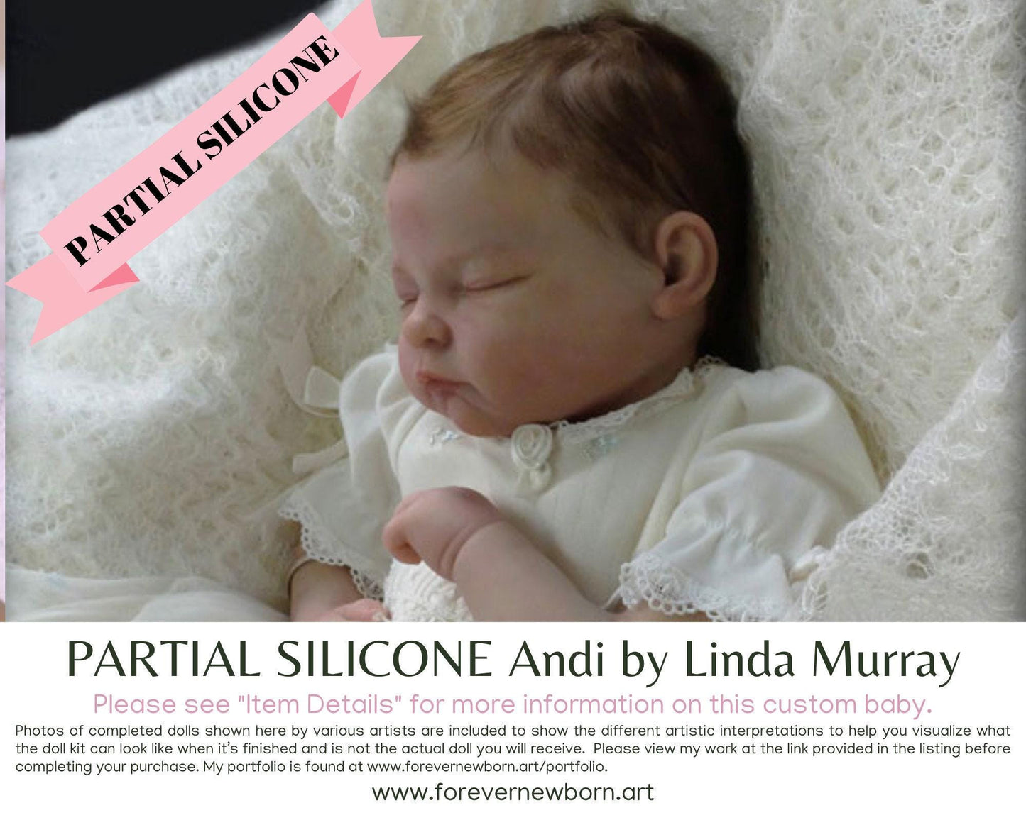 Andi by Linda Murray (20"+ 3/4 Limbs) with cloth body. Extended Processing Time May Be Required. ASK FIRST!