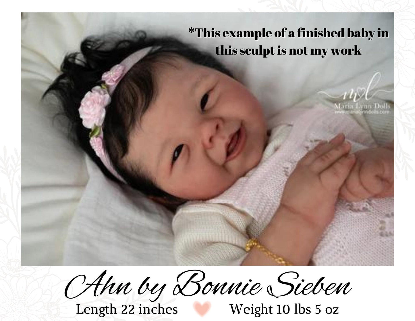 Ahn by Bonnie Sieben (22 inches 10 lbs 5 oz) *includes pictures of my own work in silicone.