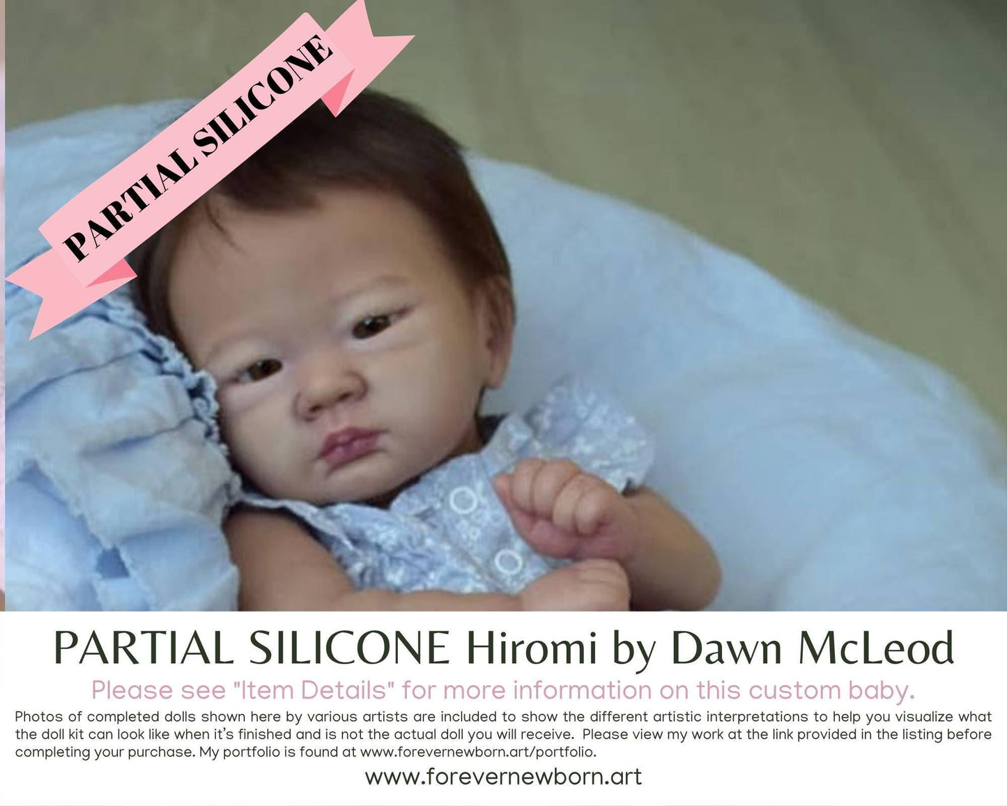Hiromi by Dawn McLeod (20"+ Full Limbs) with cloth body. Extended Processing Time May Be Required. ASK FIRST!