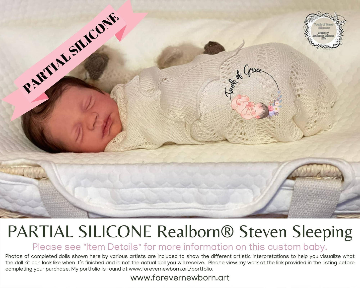 Realborn® Steven Sleeping (18.5"+ Full Limbs) with cloth body. Extended Processing Time May Be Required. ASK FIRST!