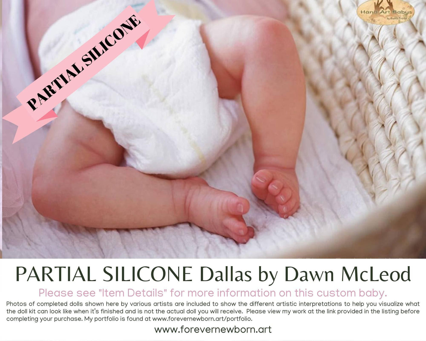 Dallas by Dawn McLeod (21"+ Full Limbs) with cloth body. Extended Processing Time May Be Required. ASK FIRST!