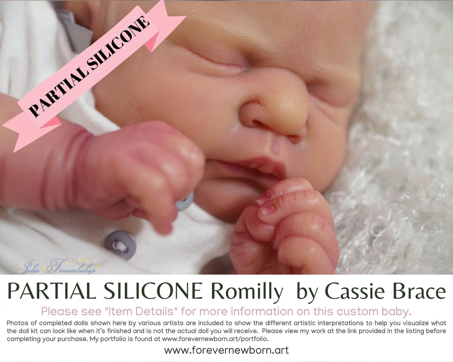 Romilly by Cassie Brace (18"+ Full Limbs) with cloth body. Extended Processing Time May Be Required. ASK FIRST!