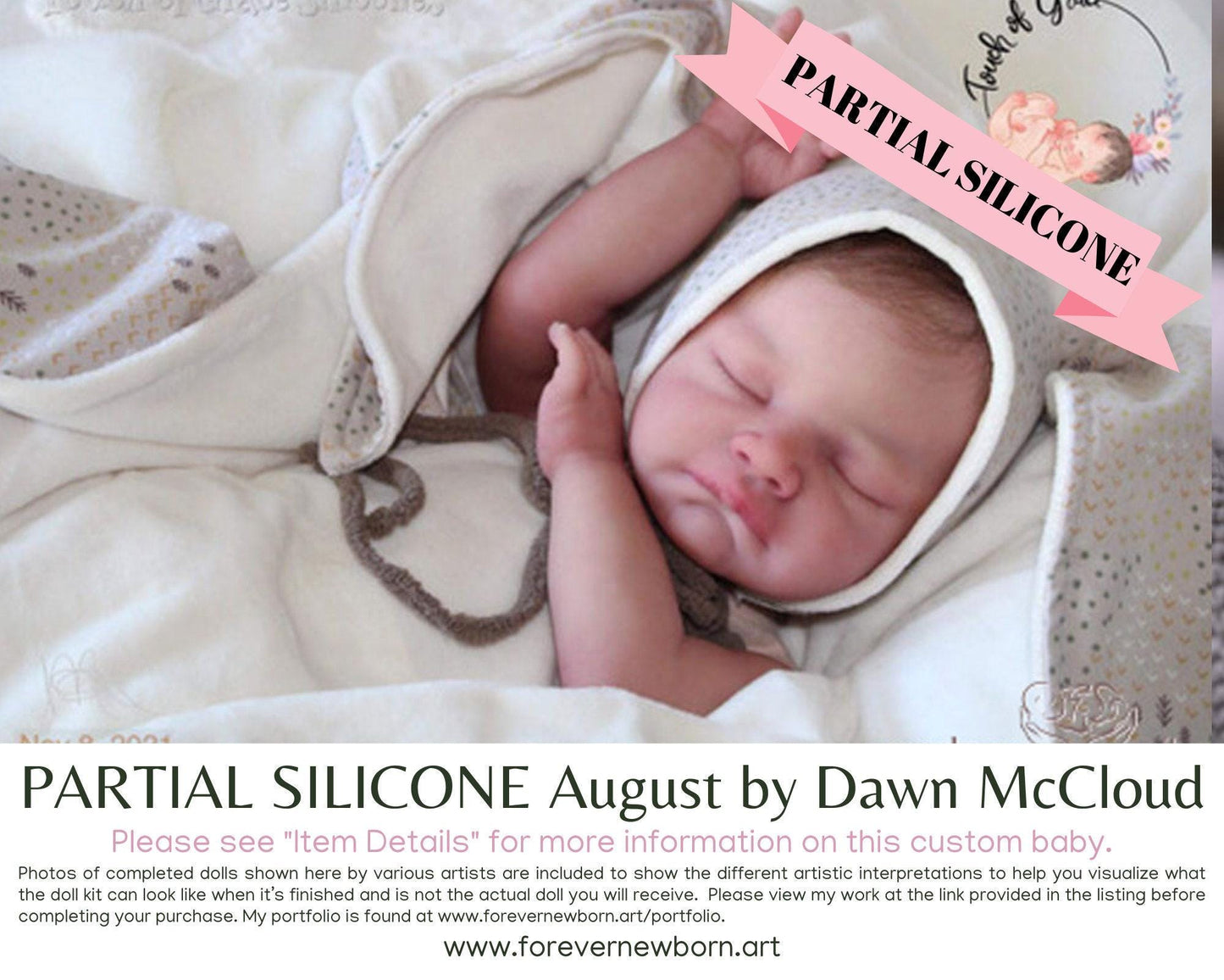 August by Dawn McCloud (22"+Full Limbs) with cloth body. Extended Processing Time May Be Required. ASK FIRST!
