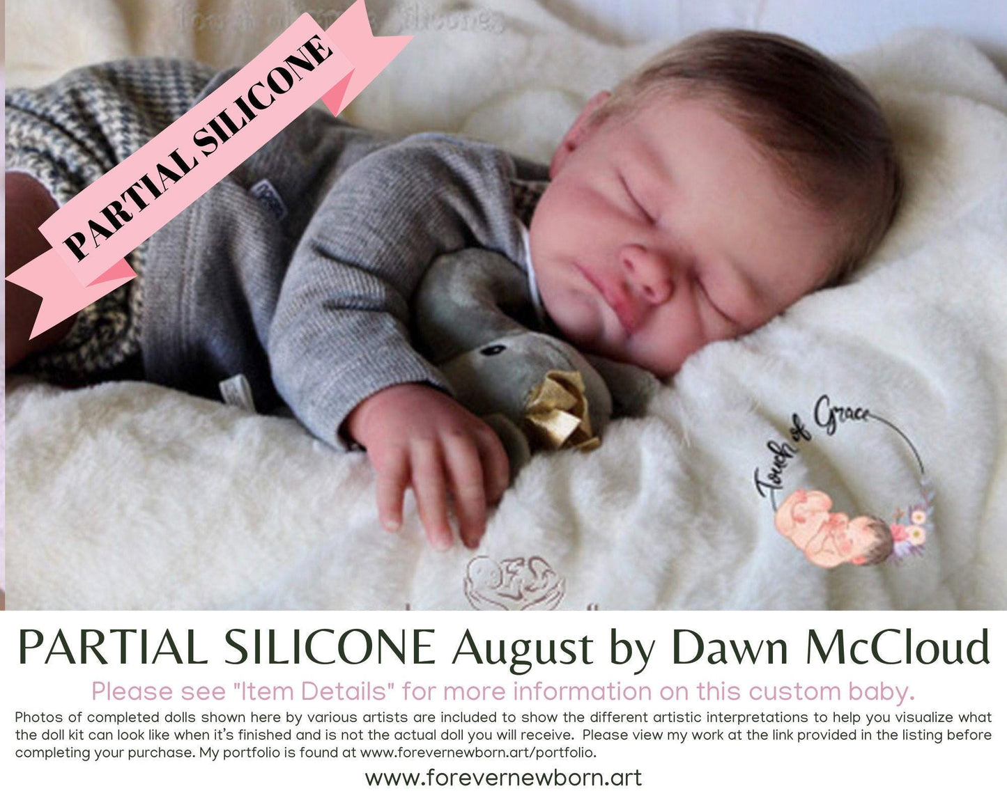 August by Dawn McCloud (22"+Full Limbs) with cloth body. Extended Processing Time May Be Required. ASK FIRST!