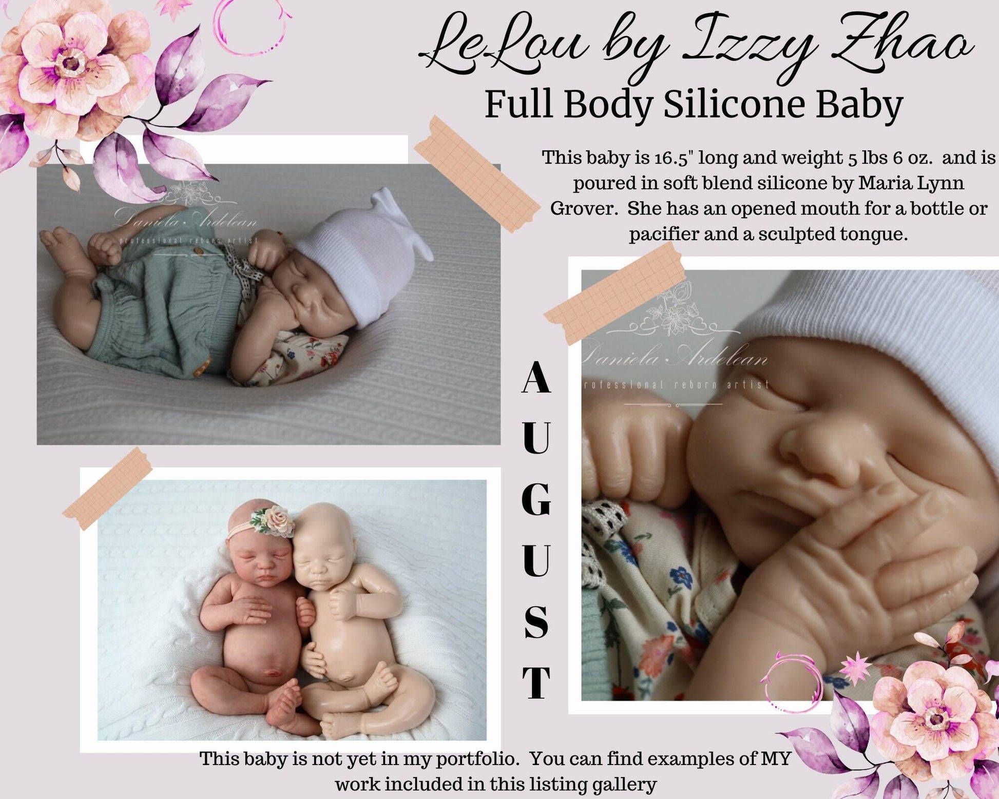 LeLou by Izzy Zhao (16.5 inches 5 lbs 6 oz) *Listing Images include my own work.