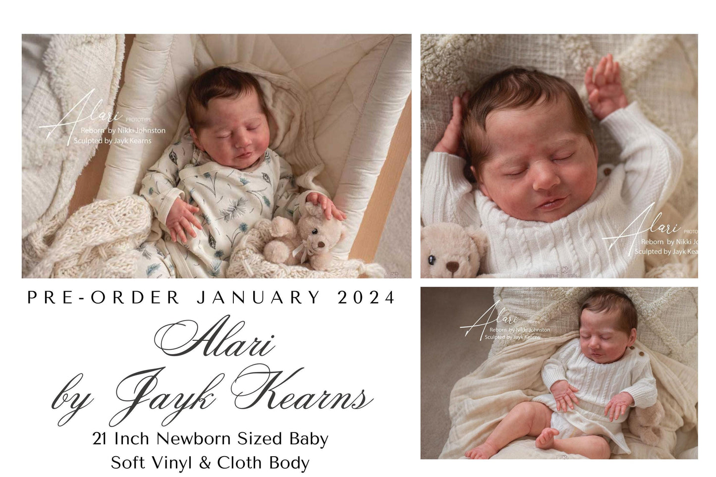 Affordable Options Lifelike Reborn Babies ~ Custom Alari By Jayk Kearns 21" Full Limbs