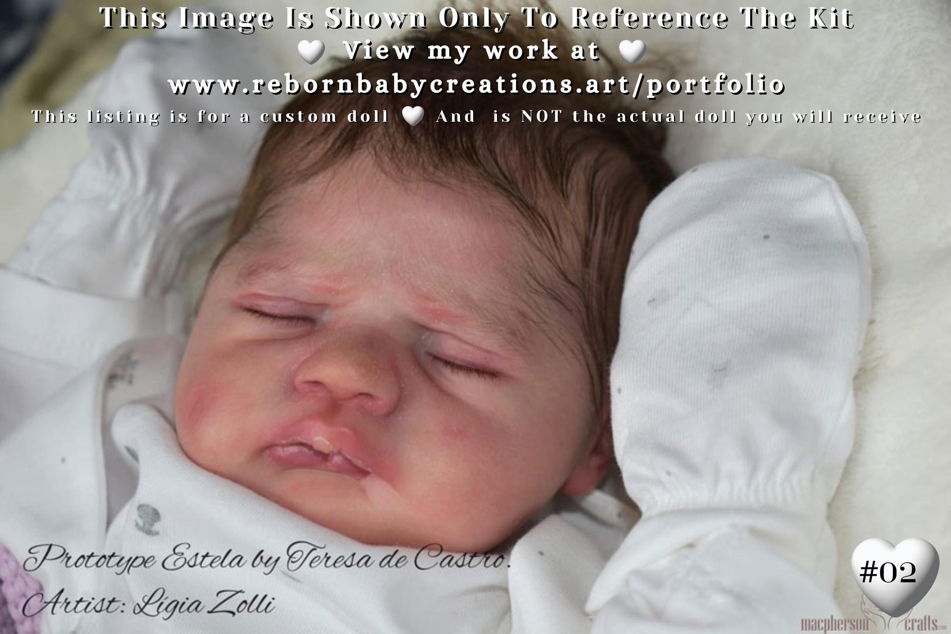 Extremely Realistic Reborn Baby Doll ~ Reborn Baby **Hyper-Realistic** Reborn Doll Estela by Teresa de Castro (18"+ Full Limbs)