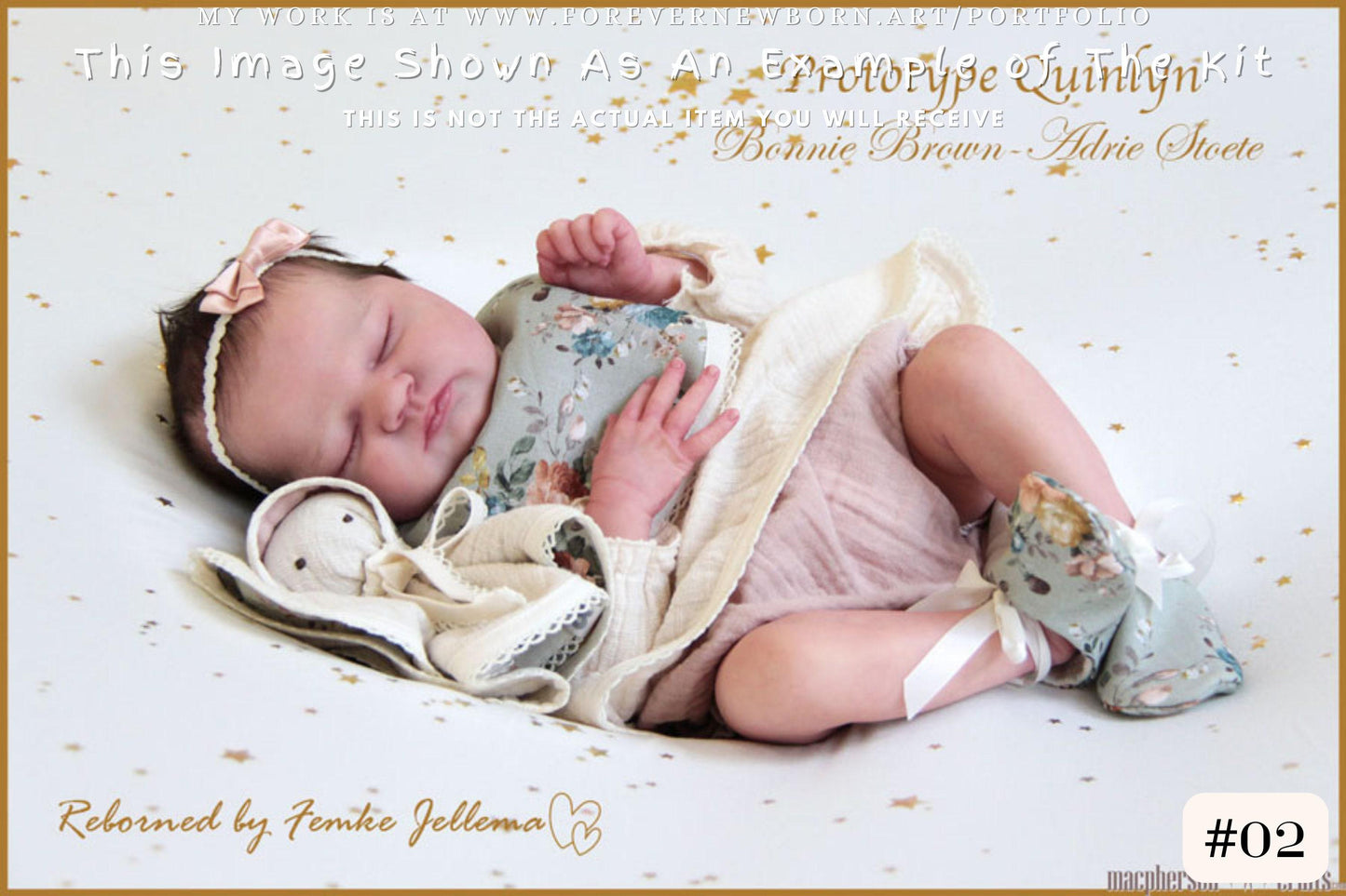 Free Baby Offer ~ Reborn Doll Sale ~ Custom Baby QUINLYN by Bonnie Brown & Adrie Stoete - 18" Full Limbs