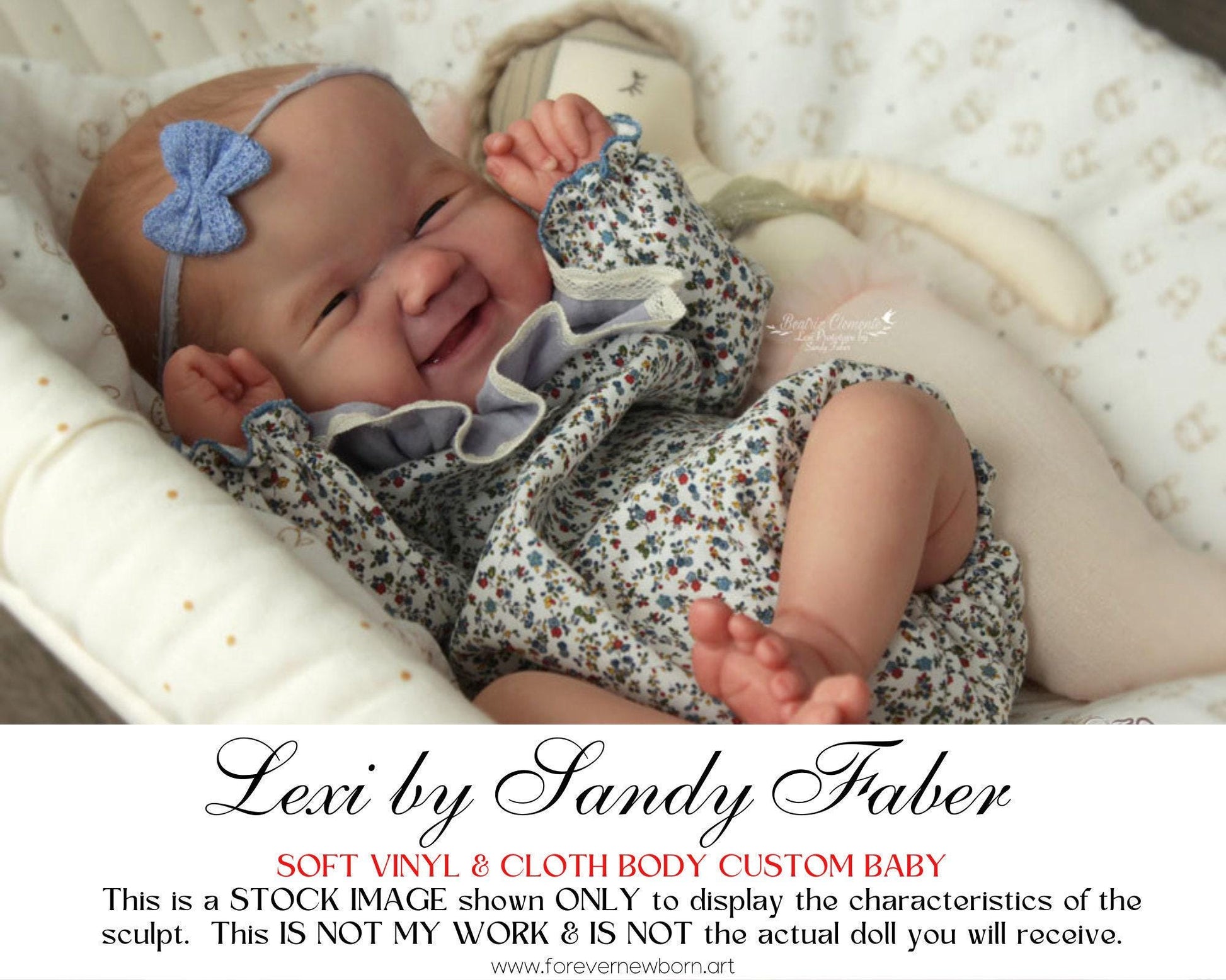 Lifelike Reborn Doll Lexi by Sandy Faber (20"+Full Arms 3/4 Legs)