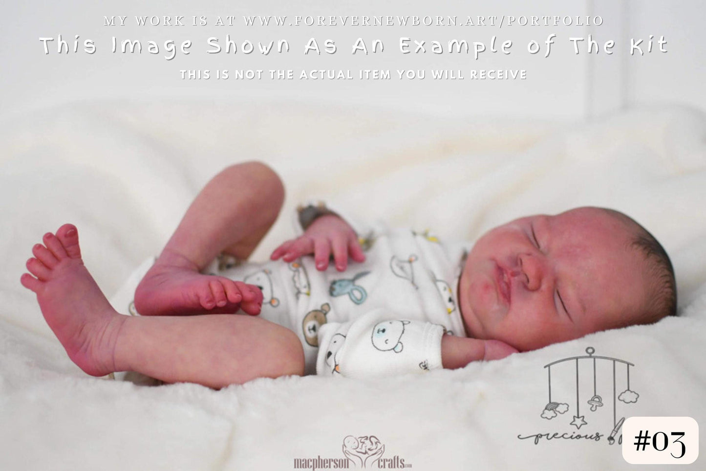Free Baby Offer ~ Reborn Doll Sale ~ Custom Baby QUINLYN by Bonnie Brown & Adrie Stoete - 18" Full Limbs