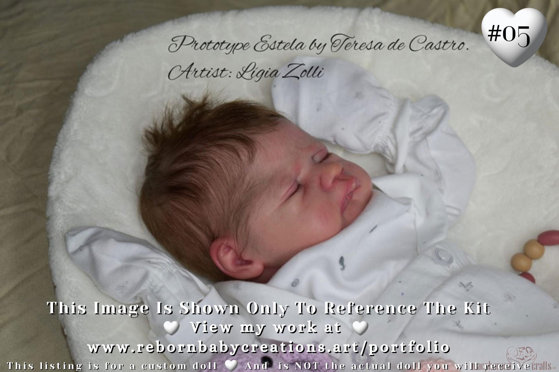 Extremely Realistic Reborn Baby Doll ~ Reborn Baby **Hyper-Realistic** Reborn Doll Estela by Teresa de Castro (18"+ Full Limbs)