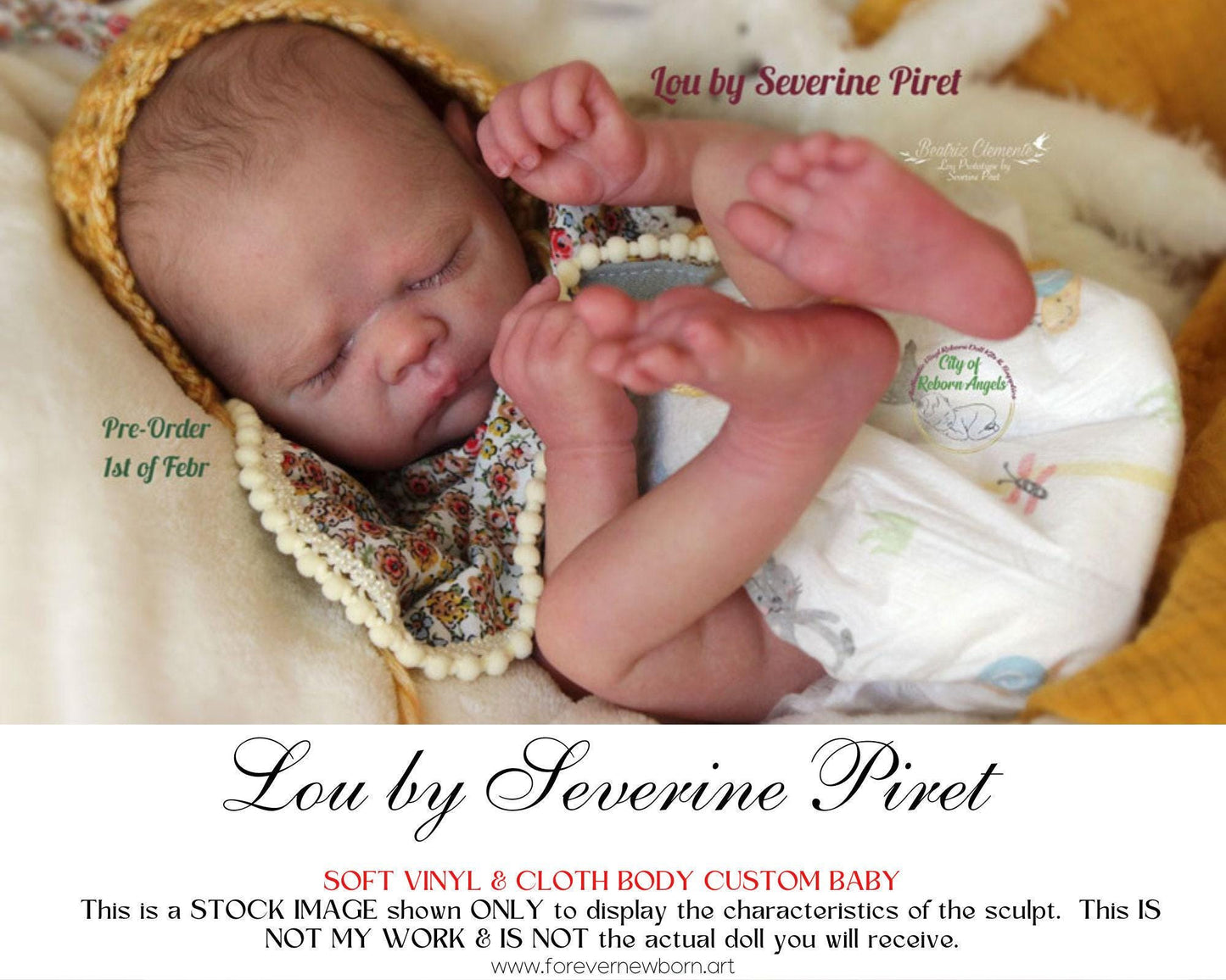 Lifelike Reborn Doll Lou by Severine Piret (15"+Full Limbs) **New Release