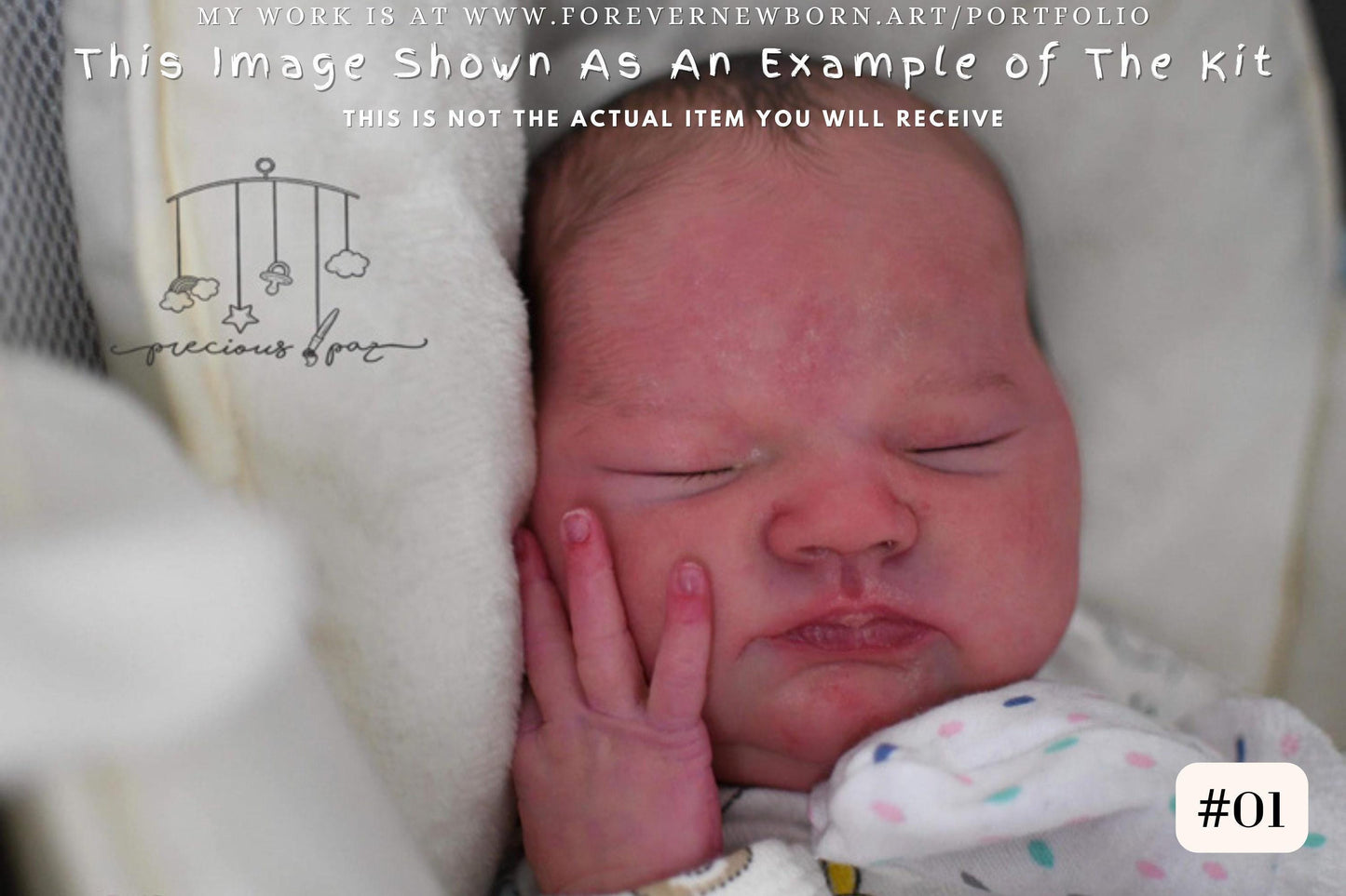 Free Baby Offer ~ Reborn Doll Sale ~ Custom Baby QUINLYN by Bonnie Brown & Adrie Stoete - 18" Full Limbs