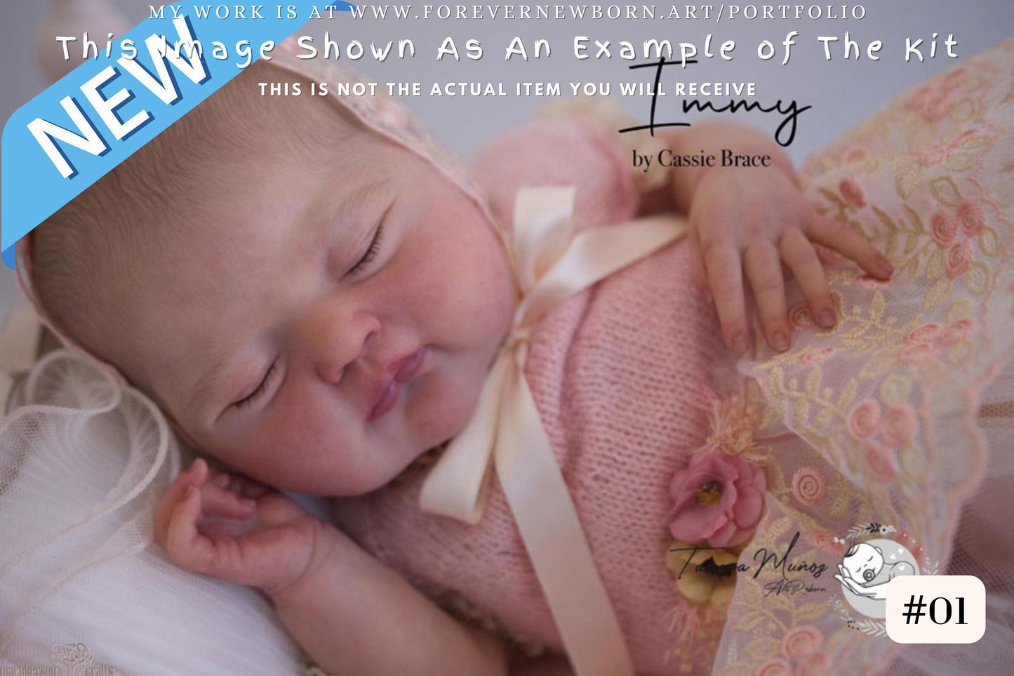 Amazing Hyper-Realistic Reborn Custom Doll Immy by Cassie Brace 20" Full Limbs
