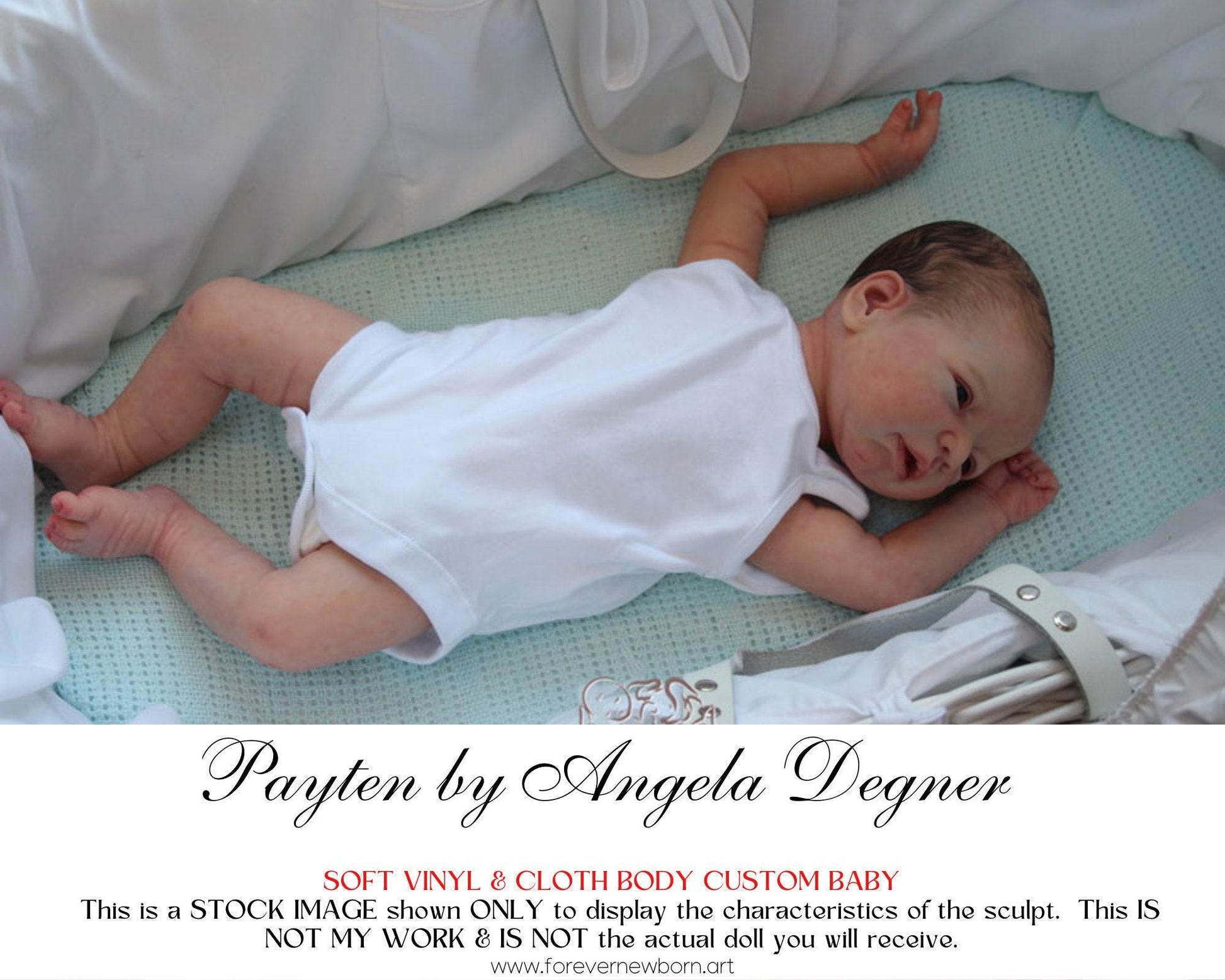Free Baby Offer ~ Reborn Doll Sale ~ Custom Baby Payten by Angela Degner (20"+ Full Limbs)