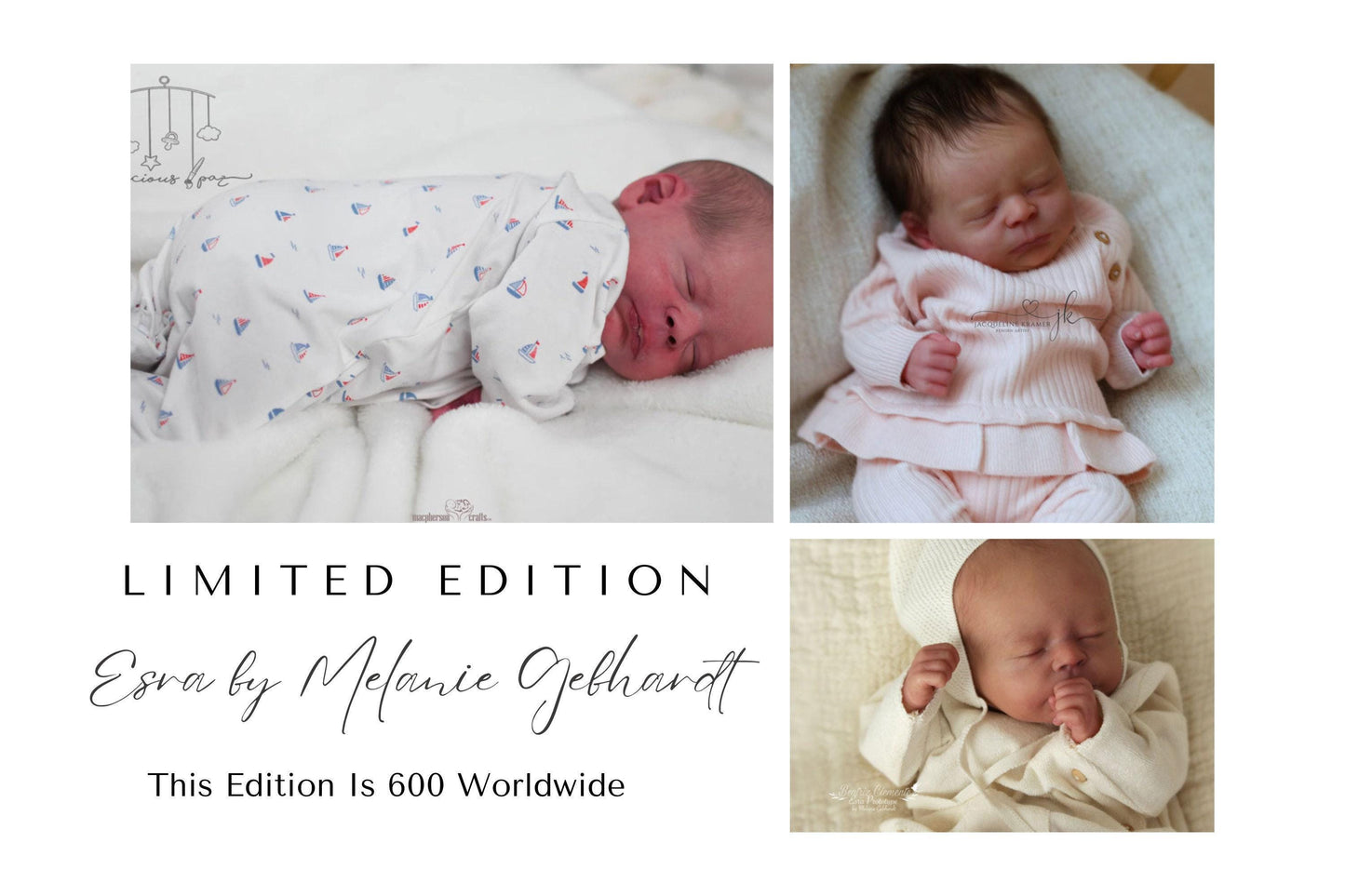 Extremely Realistic Reborn Baby Doll ~ Reborn Baby **Hyper-Realistic** Reborn Doll Esra by Melanie Gebhardt 19" Full Limbs