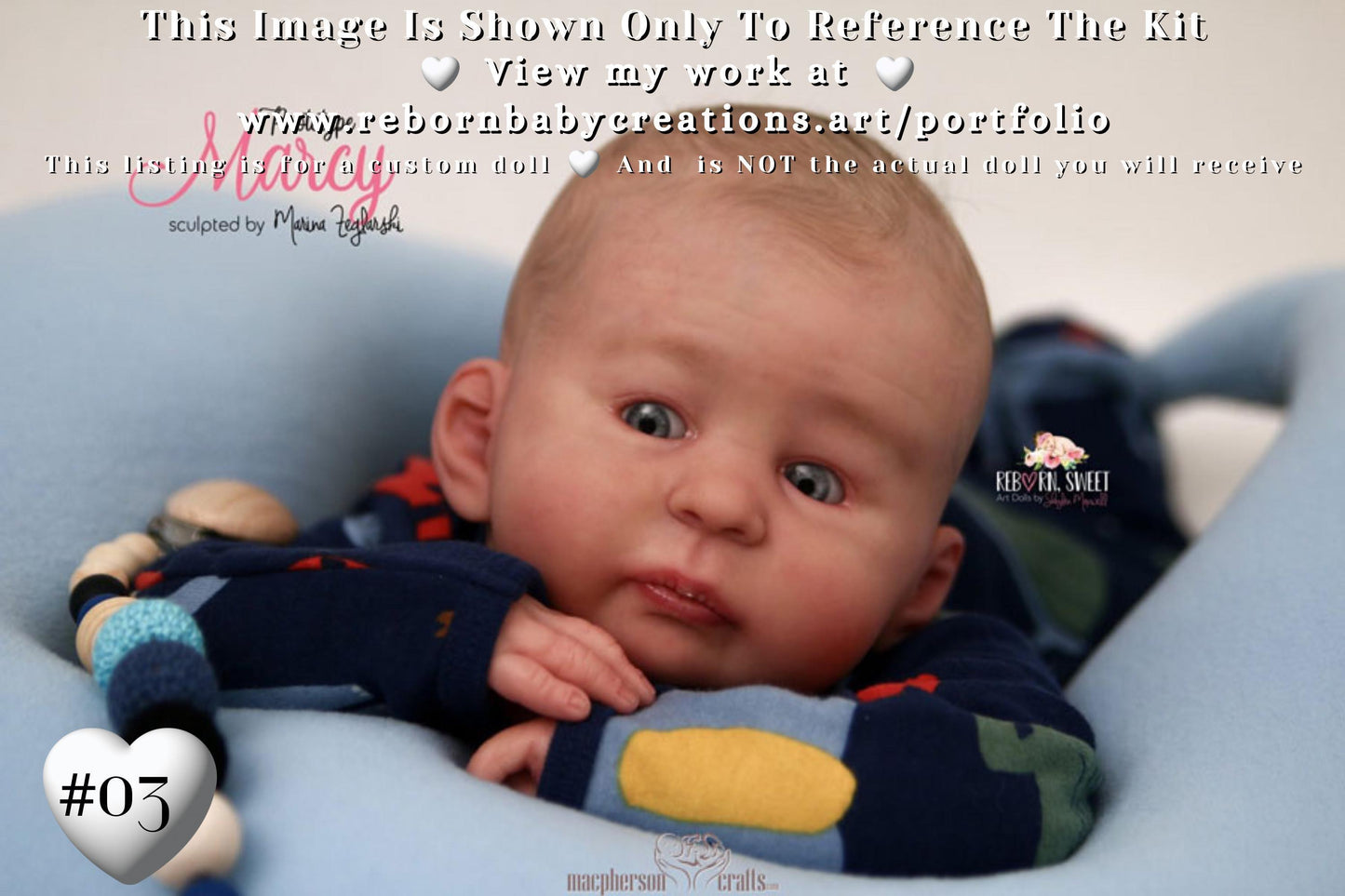 Lifelike Reborn Doll Marcy by Marina Zeglarski (20 Inches + 3/4 Limbs)