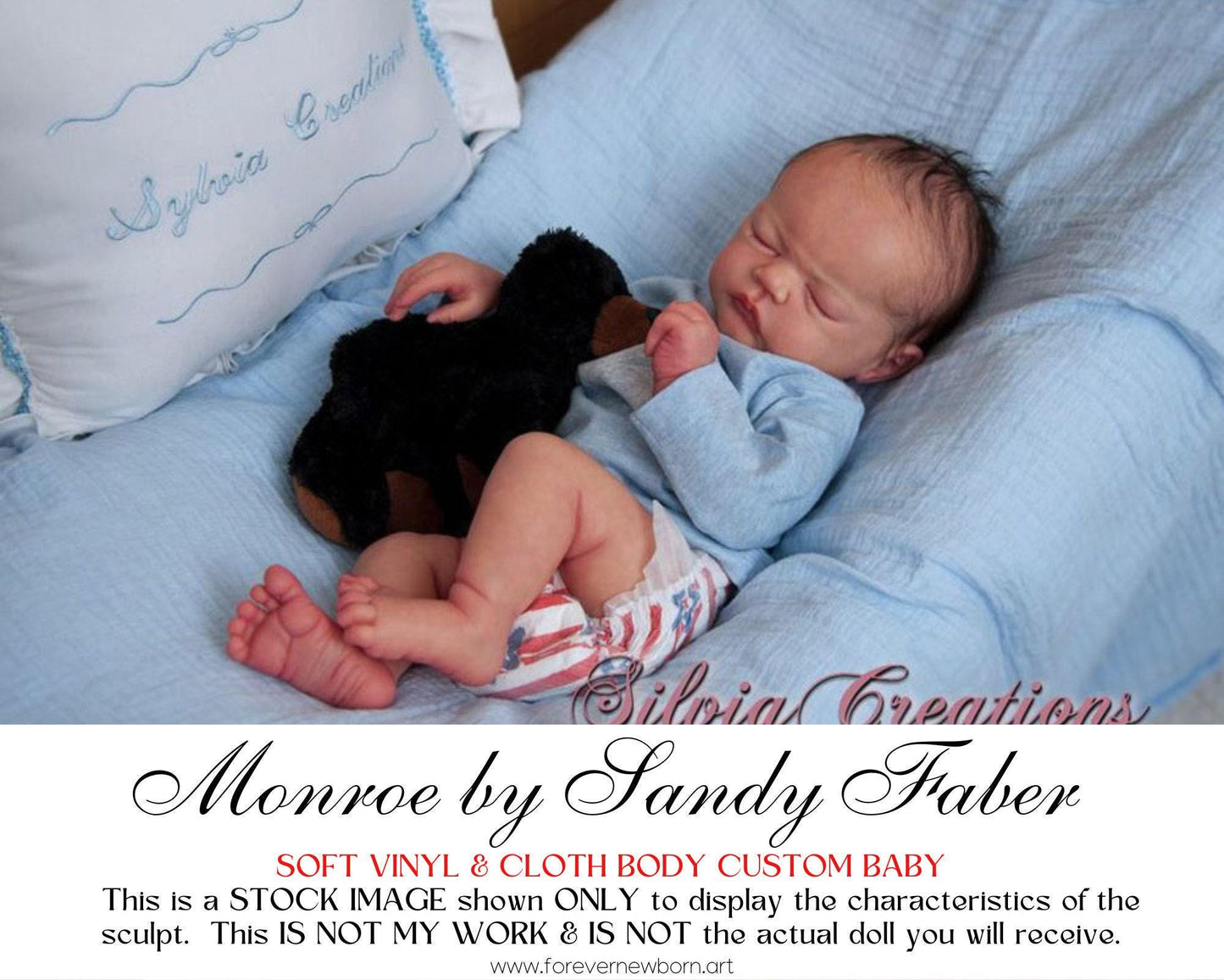 Lifelike Reborn Doll Monroe by Sandy Faber (20"+3/4 Limbs)
