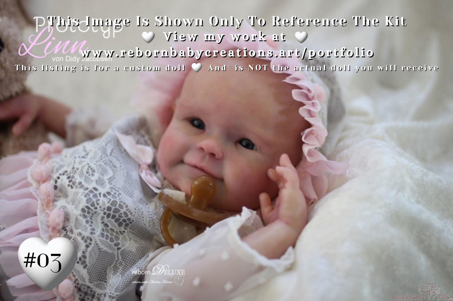 Lifelike Reborn Doll Linn by Didy Jacobsen (19"+ 3/4 Limbs)