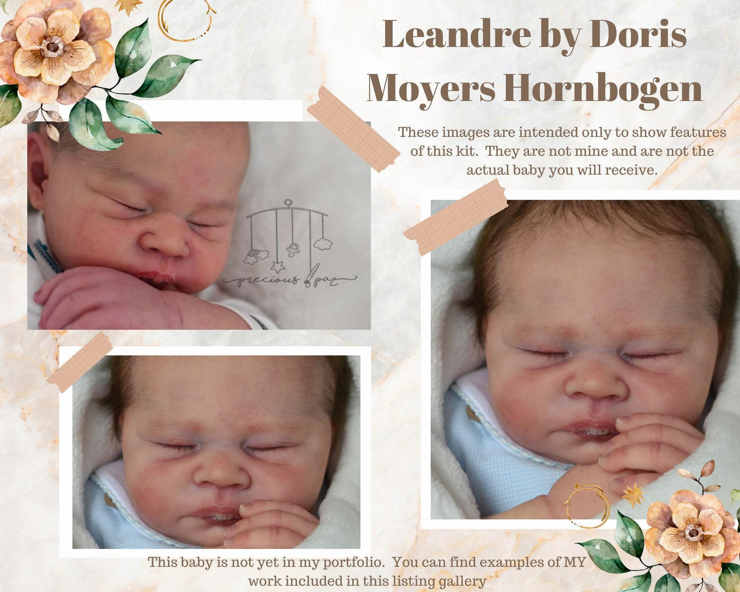 Amazing Hyper-Realistic Reborn Custom Doll Leandre by Doris Moyers Hornbogen (20"+Full Limbs)