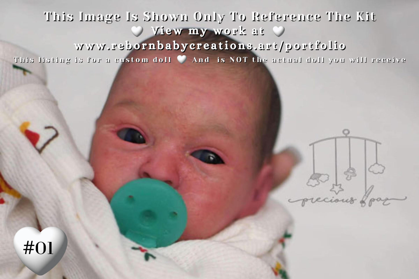 Lifelike Reborn Doll Limited Edition PREEMIE Maitte by Priscila Lopez (16"+Full Limbs)