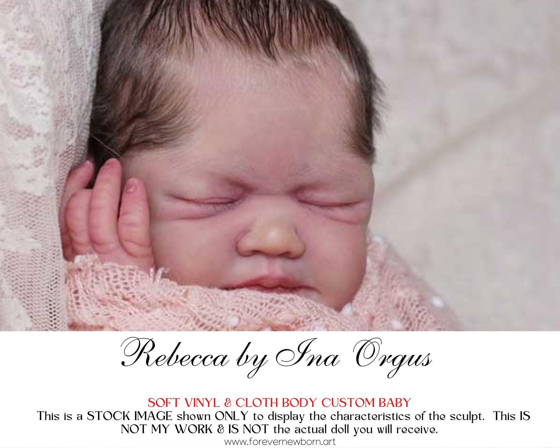Reborn Baby **Hyper-Realistic** Reborn Doll Rebecca by Ina Orgus (19"+Full Limbs)