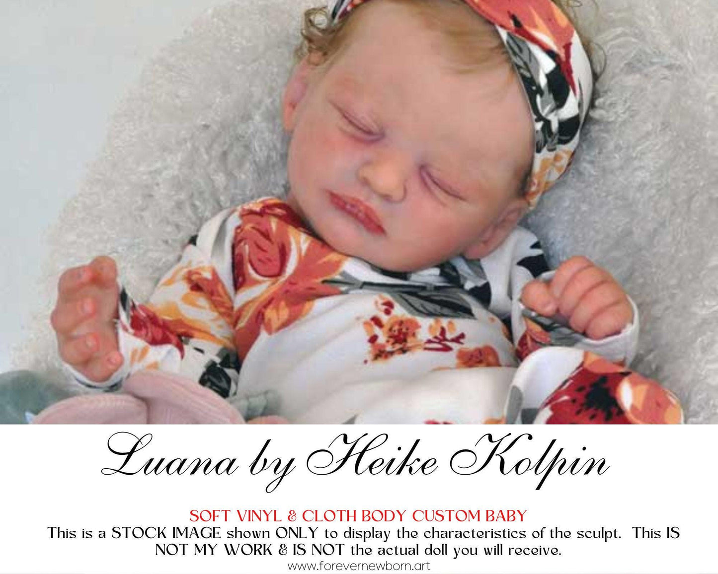 Lifelike Reborn Doll Luana by Heike Kolpin (19"+Full Limbs)