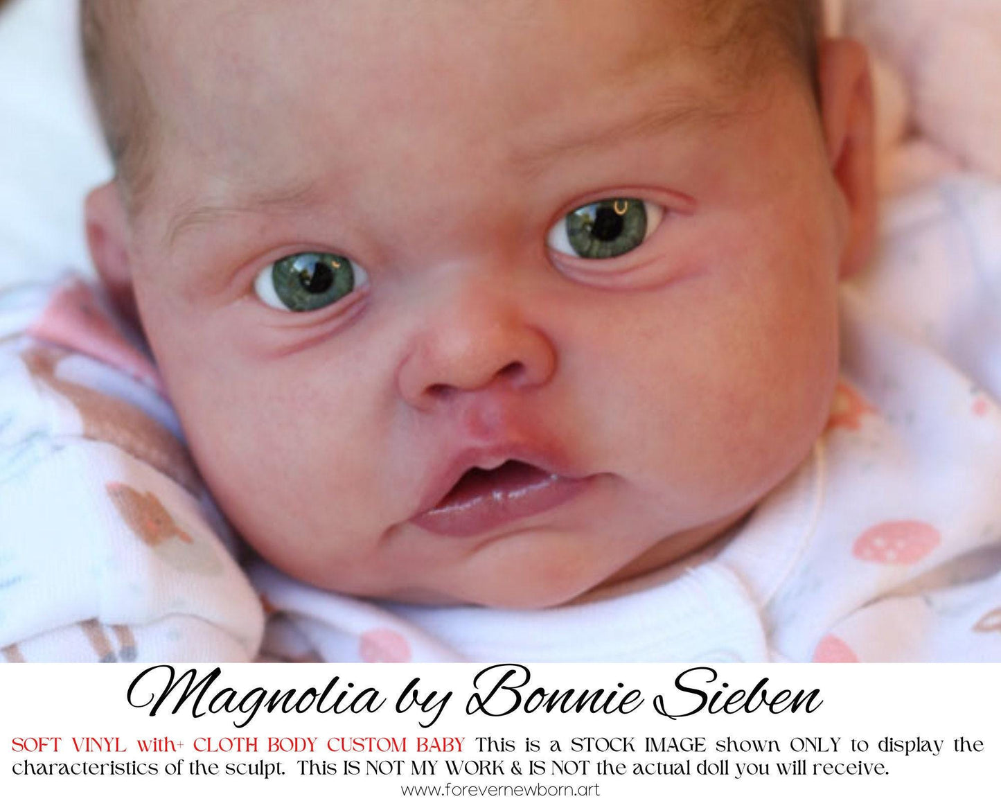 Lifelike Reborn Doll Magnolia by Bonnie Sieben (19" Full Limbs)