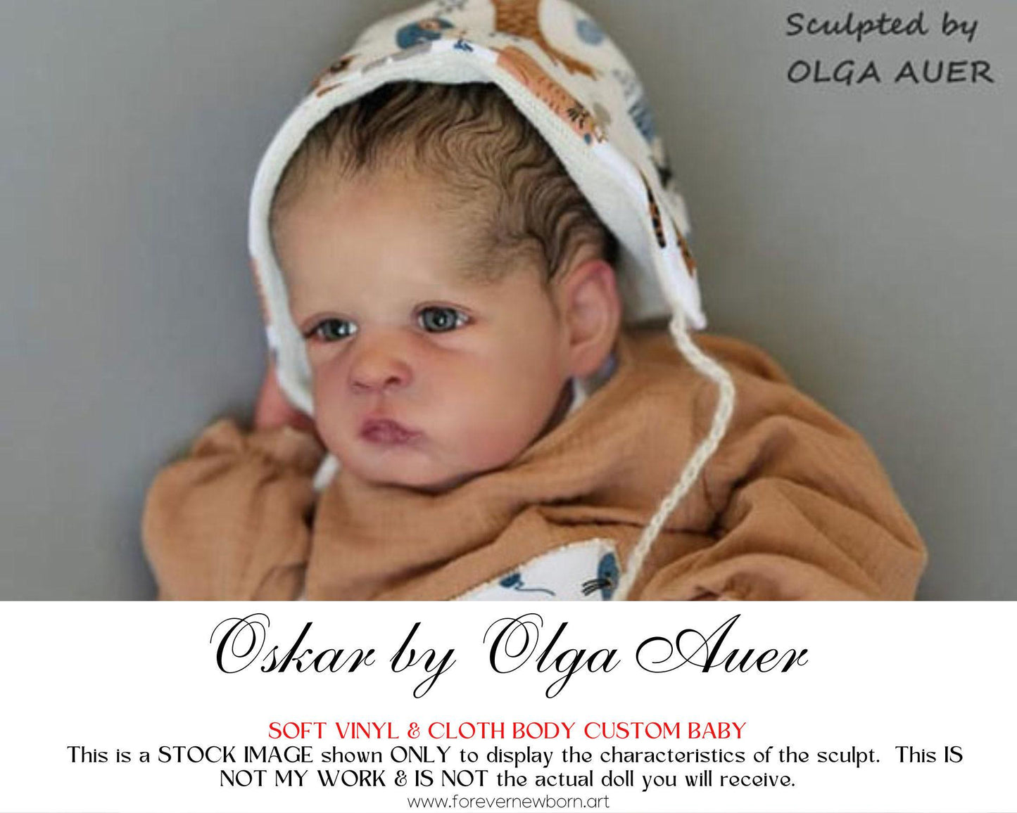 Free Baby Offer ~ Reborn Doll Sale ~ Custom Baby Oskar by Olga Auer (21"+Full Limbs)
