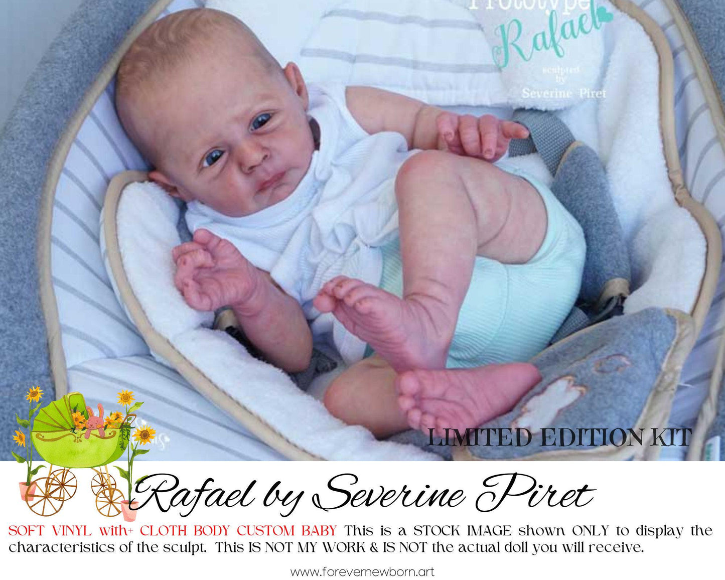 Free Baby Offer ~ Reborn Doll Sale ~ Custom Baby Rafael by Severine Piret (20"+Full Limbs)