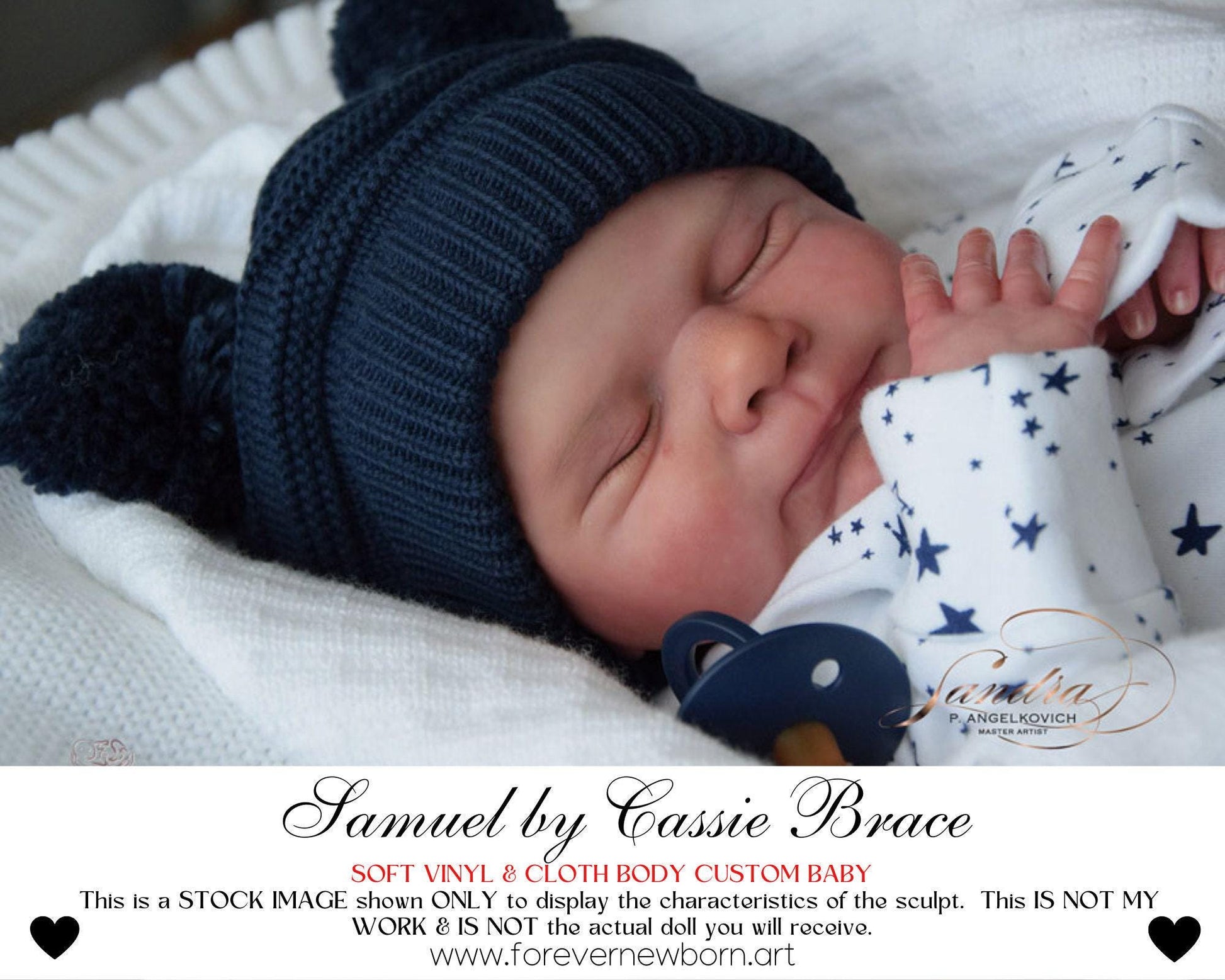 Reborn Baby **Hyper-Realistic** Reborn Doll Samuel by Cassie Brace (20"+Full Limbs)