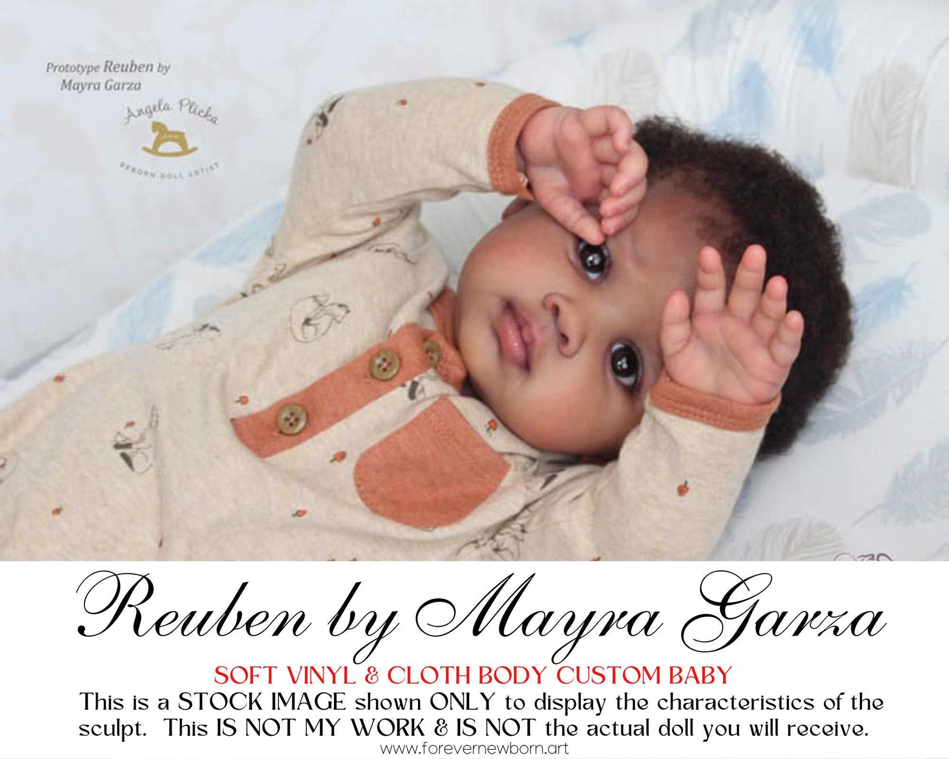 Reborn Baby **Hyper-Realistic** Reborn Doll Reuben by Mayra Garza (23"+Full Limbs)