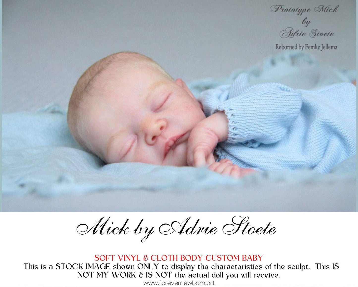 Lifelike Reborn Doll Mick by Adrie Stoete (16"+Full Limbs)