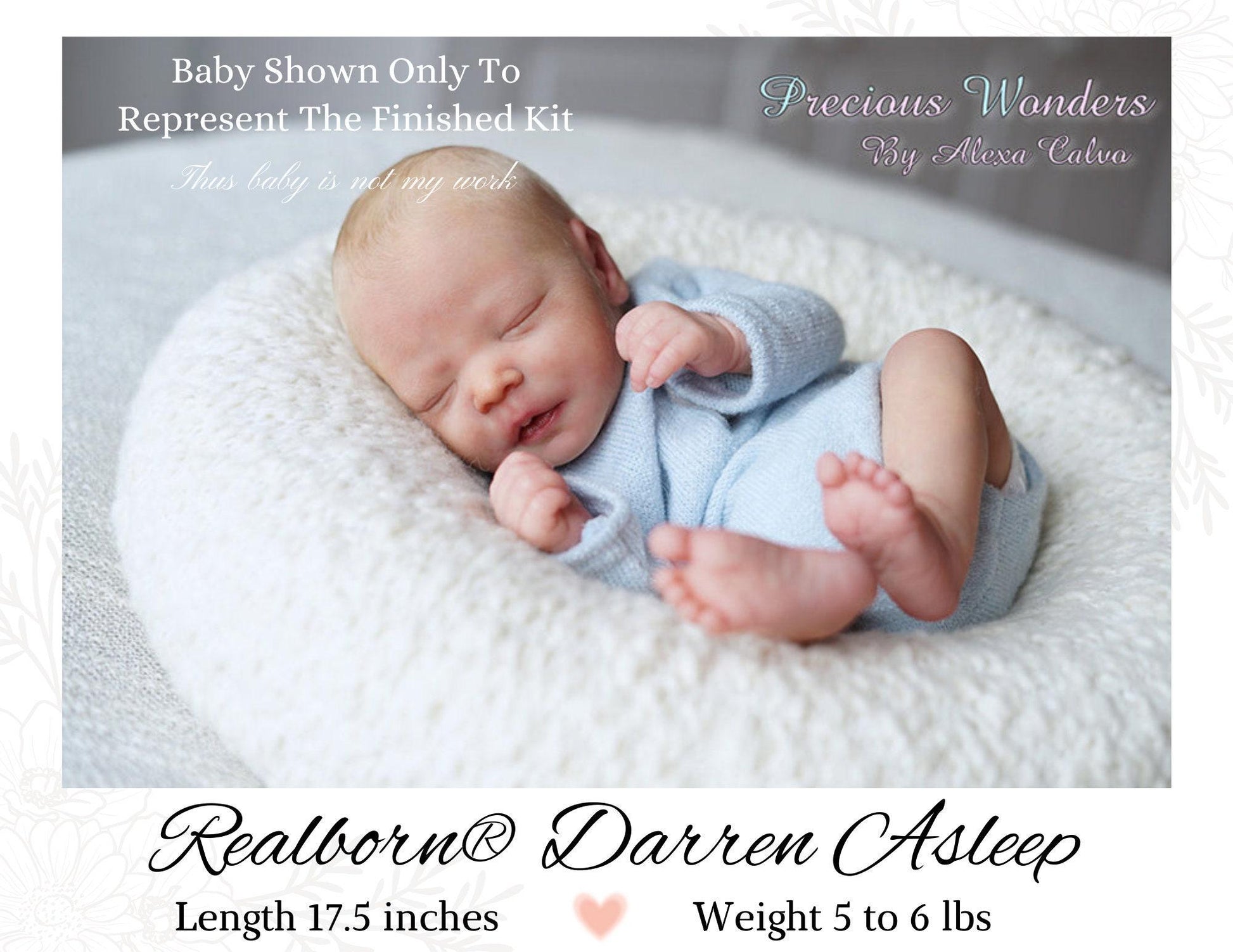 Attention Reborn Baby Collectors ~ Custom Ultra-Realistic Realborn® Darren Asleep (19"+Full Limbs)