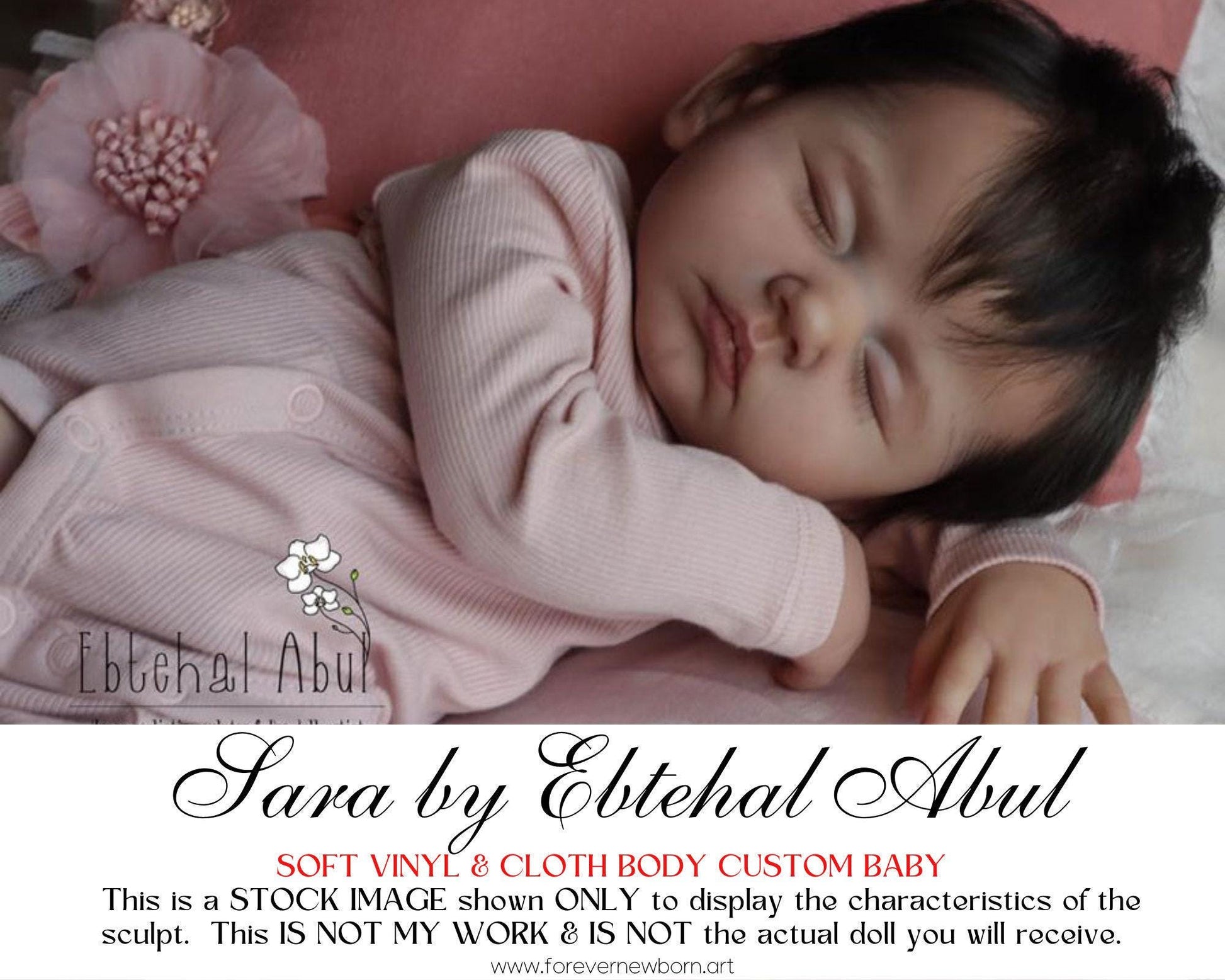Reborn Baby **Hyper-Realistic** Reborn Doll Sara by Ebtehal Abul (19"+Full Limbs)