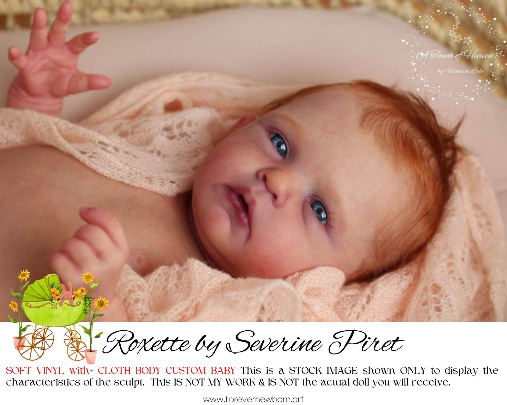 Reborn Baby **Hyper-Realistic** Reborn Doll Roxette by Severine Piret (20"+Full Limbs)
