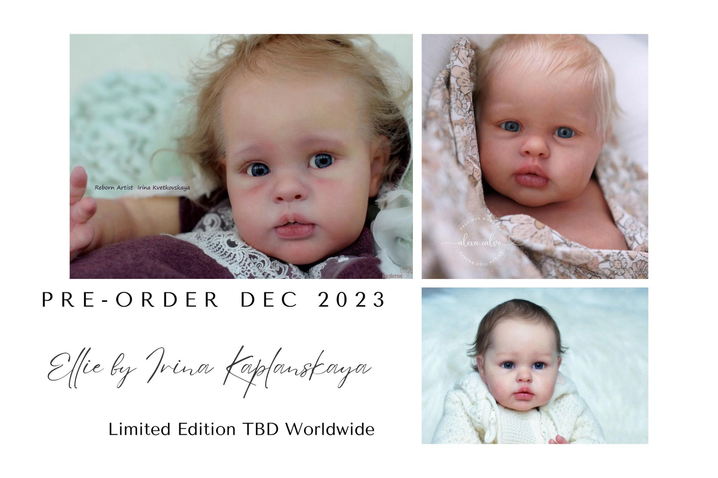 Extremely Realistic Reborn Baby Doll ~ Reborn Baby **Hyper-Realistic** Reborn Doll Ellie by Irina Kaplanskaya 22" Full Limbs