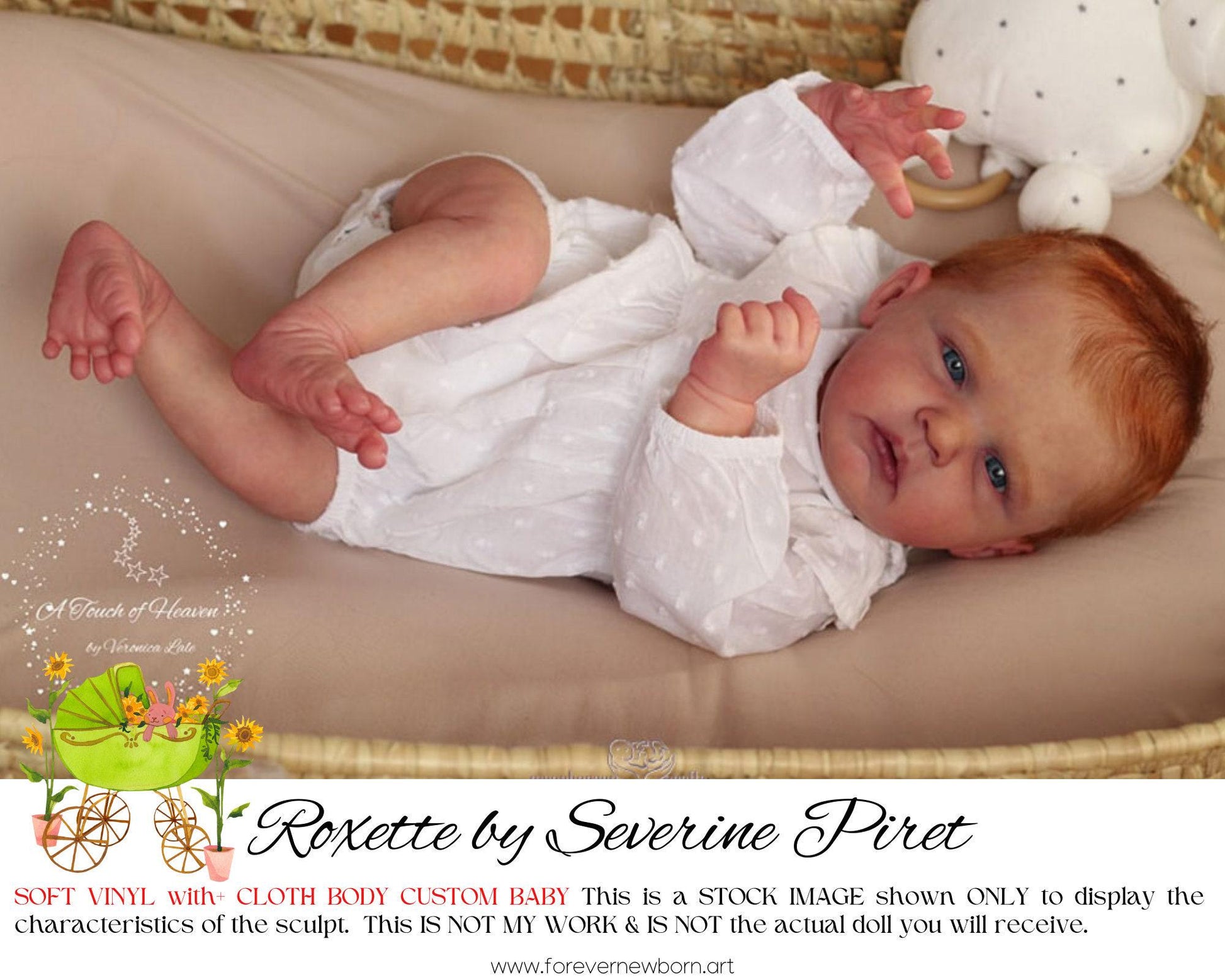 Reborn Baby **Hyper-Realistic** Reborn Doll Roxette by Severine Piret (20"+Full Limbs)