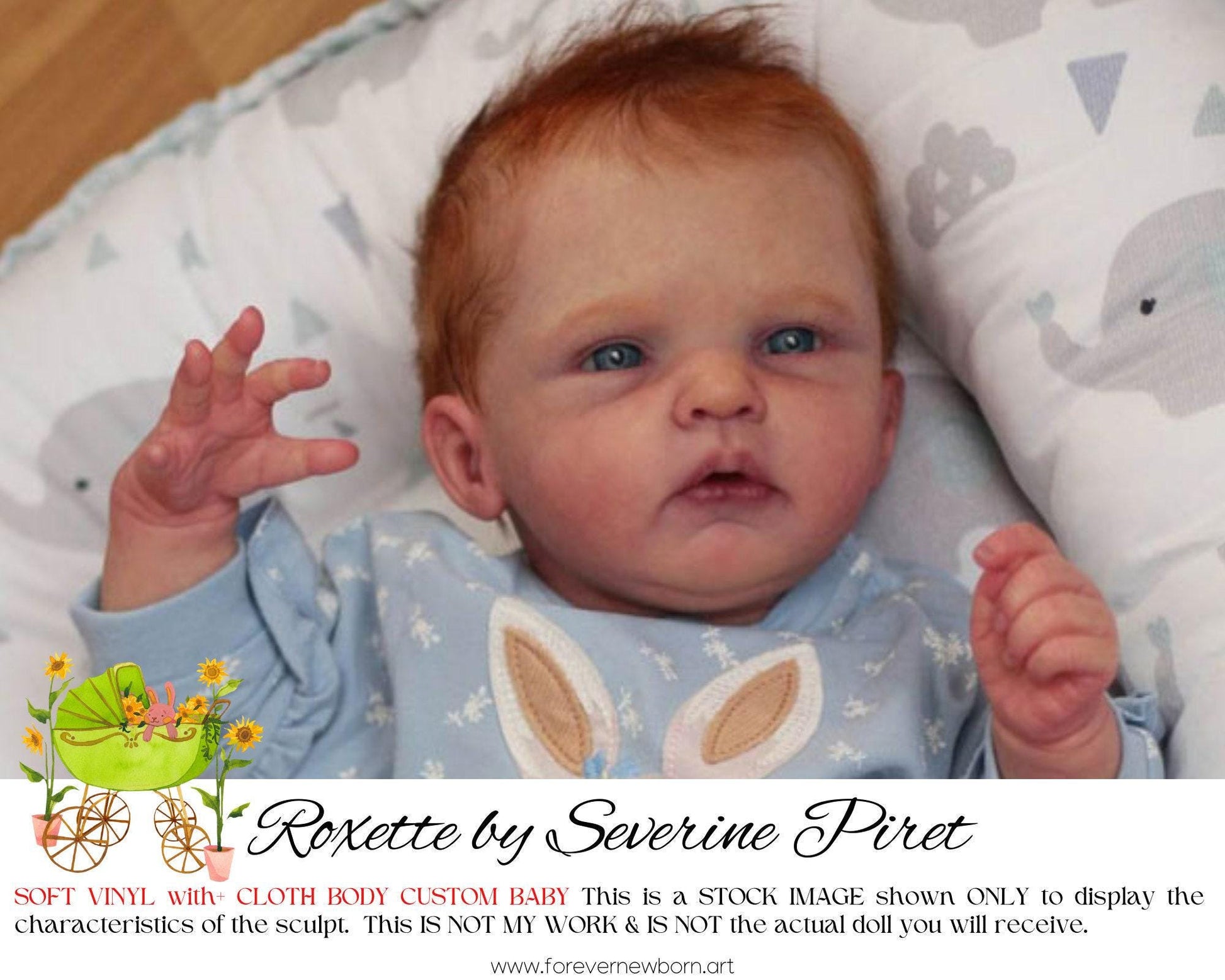 Reborn Baby **Hyper-Realistic** Reborn Doll Roxette by Severine Piret (20"+Full Limbs)